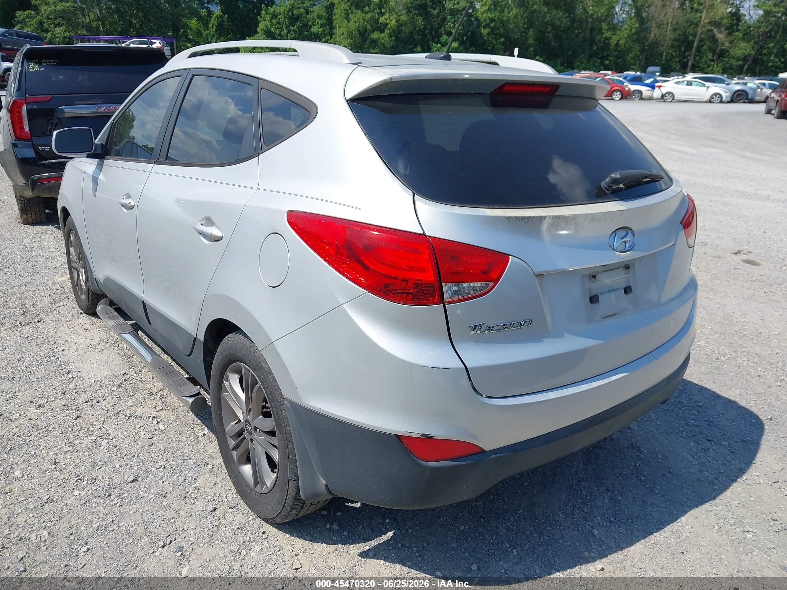 2014 Hyundai Tucson Se Silver vin: KM8JU3AG3EU833096