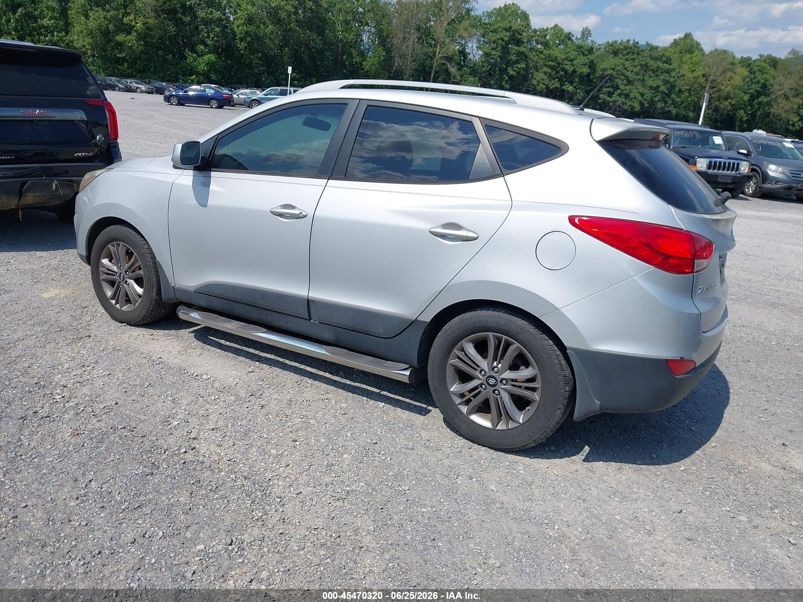 2014 Hyundai Tucson Se Silver vin: KM8JU3AG3EU833096