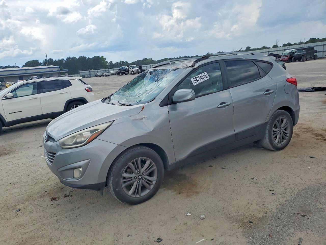 2014 Hyundai Tucson Se Silver vin: KM8JU3AG3EU878233