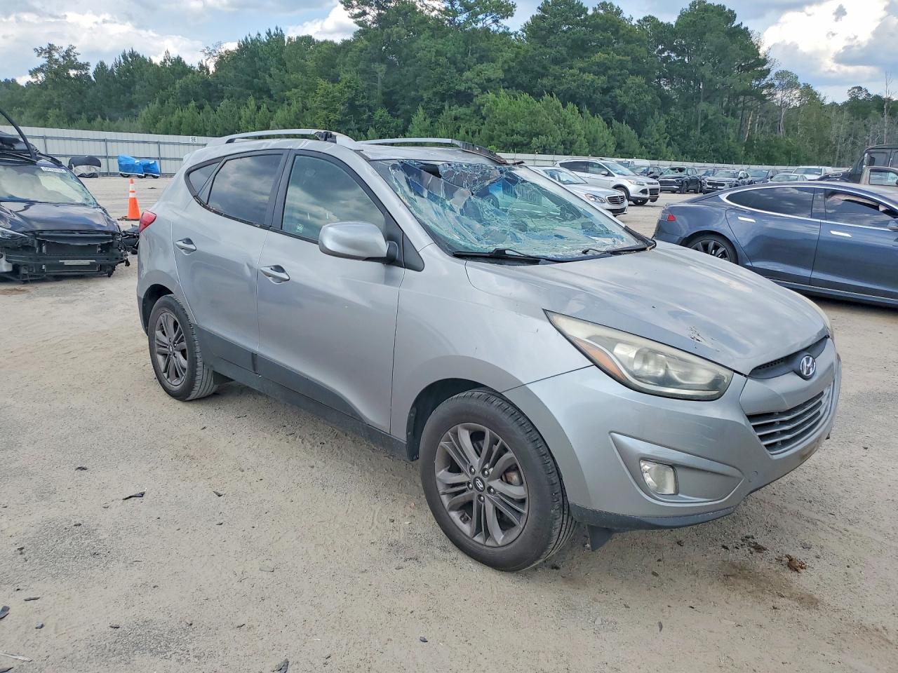 2014 Hyundai Tucson Se Silver vin: KM8JU3AG3EU878233