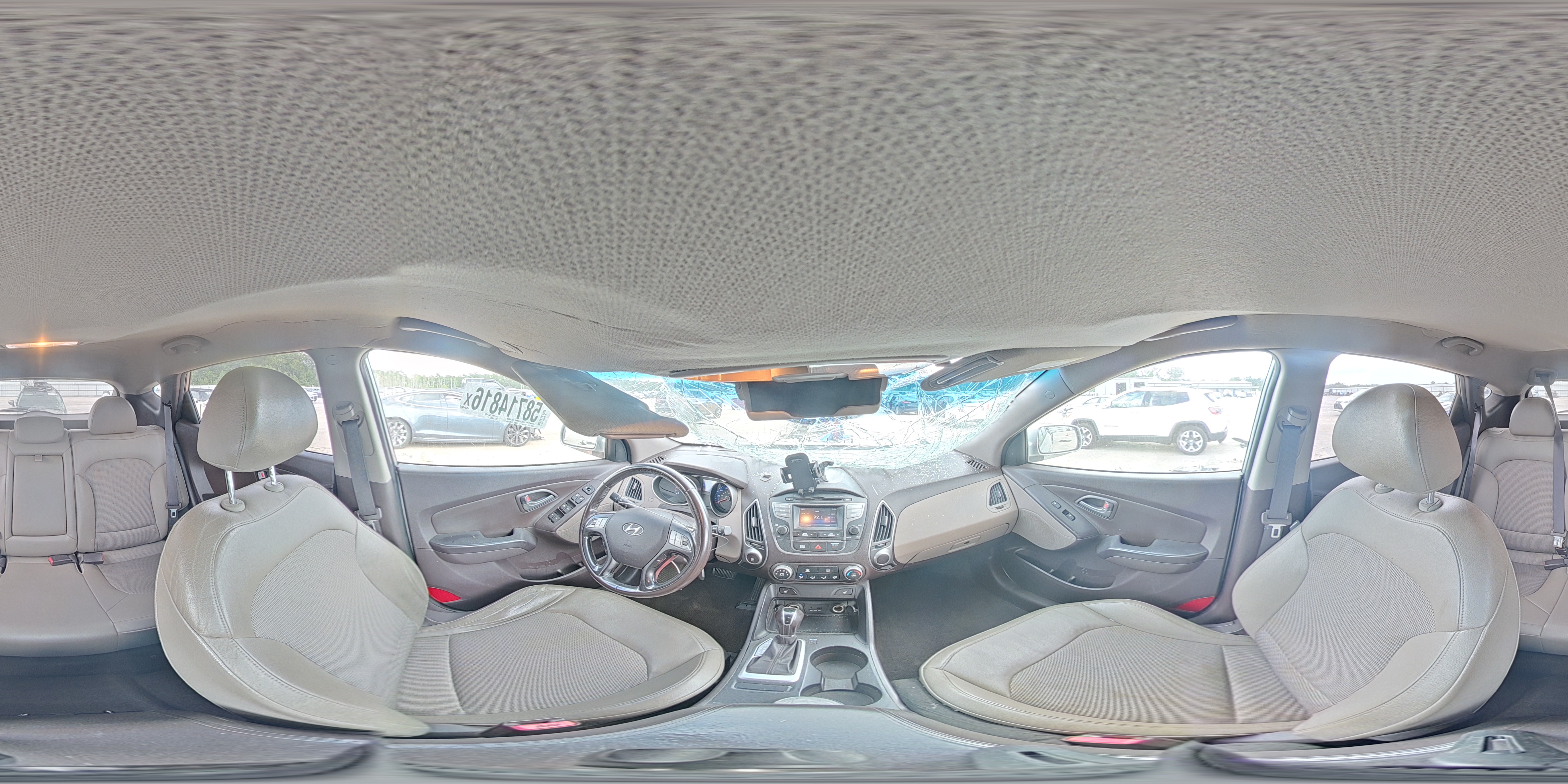 2014 Hyundai Tucson Se Silver vin: KM8JU3AG3EU878233