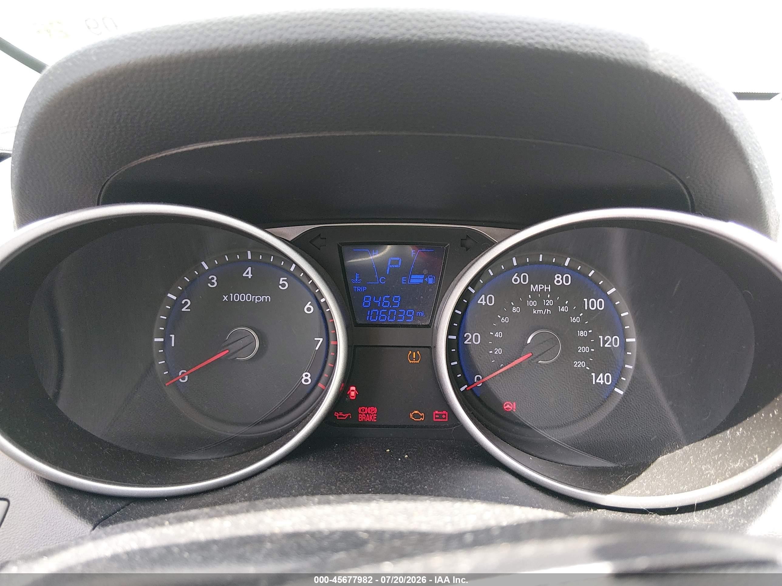 2014 Hyundai Tucson Se Gray vin: KM8JU3AG3EU922165