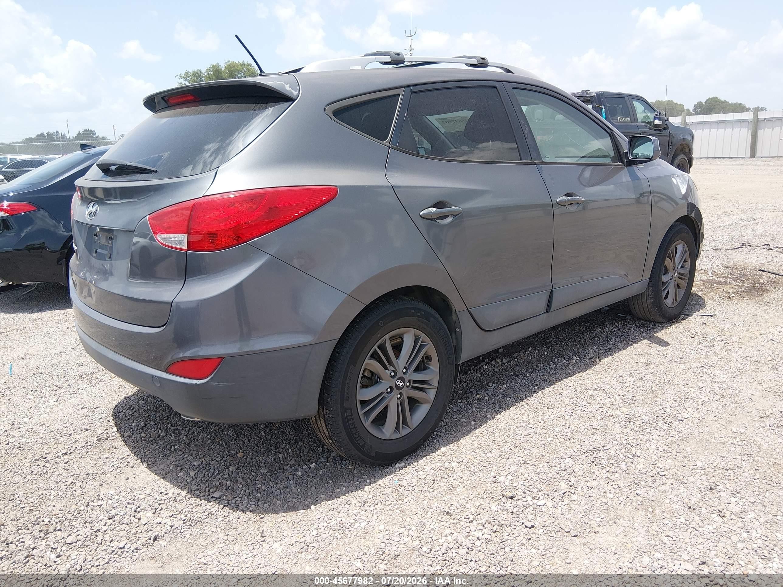 2014 Hyundai Tucson Se Gray vin: KM8JU3AG3EU922165