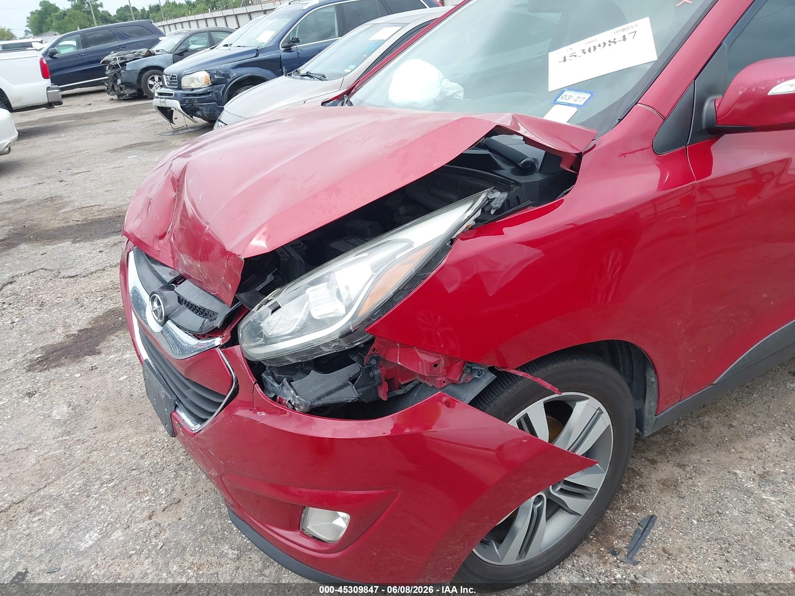 2014 Hyundai Tucson Limited Красный vin: KM8JU3AG3EU938950