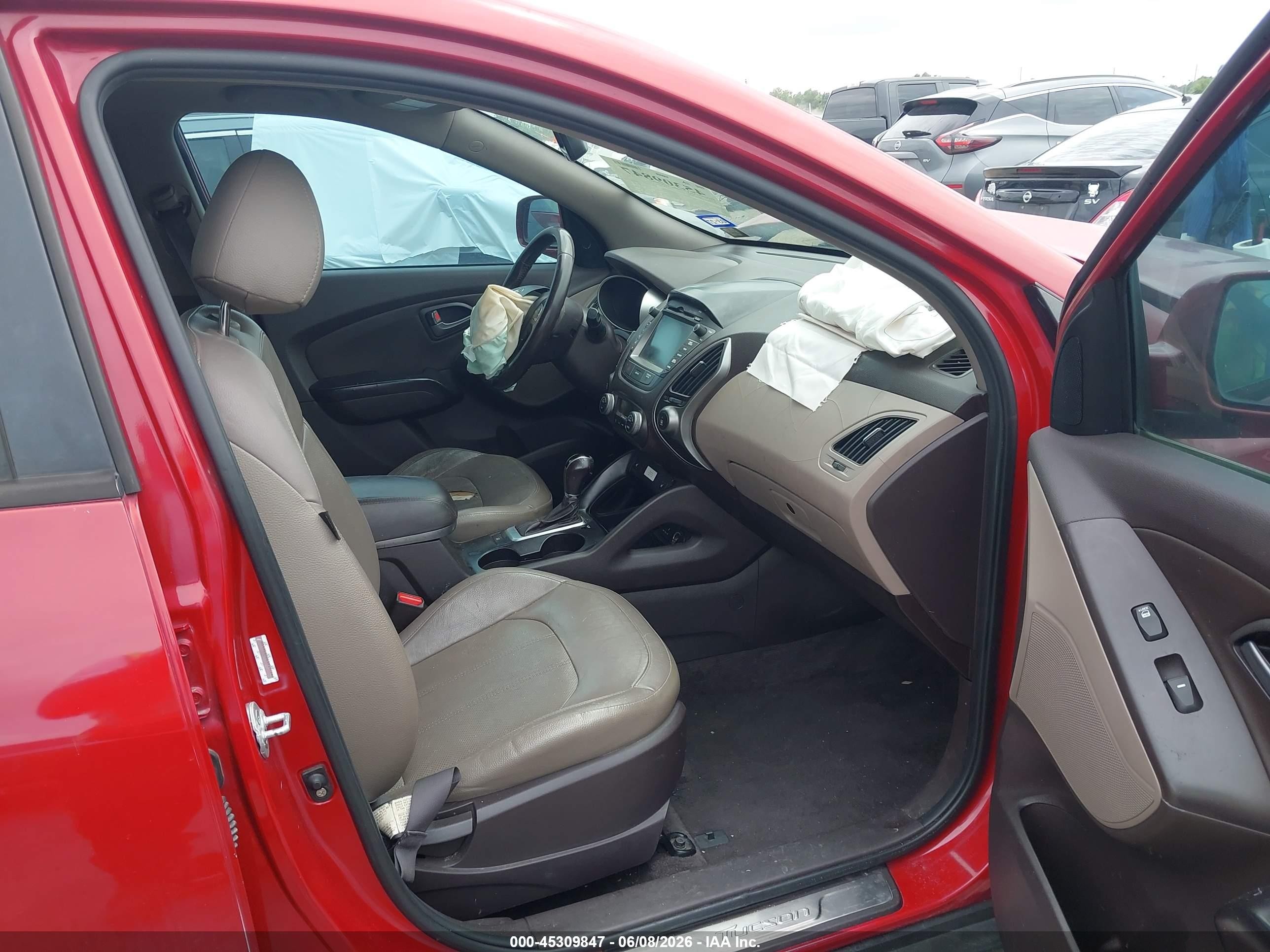 2014 Hyundai Tucson Limited Красный vin: KM8JU3AG3EU938950