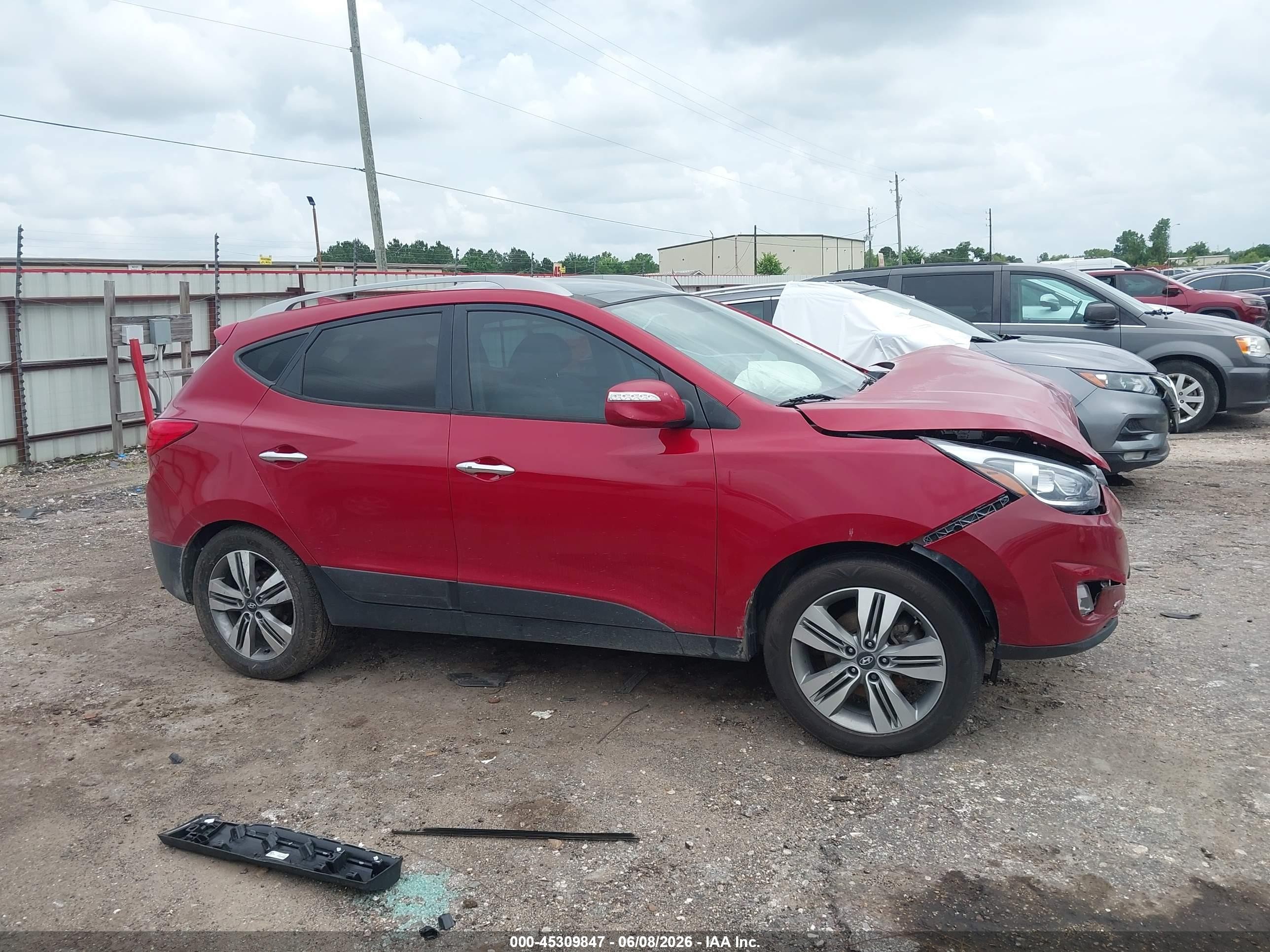 2014 Hyundai Tucson Limited Красный vin: KM8JU3AG3EU938950