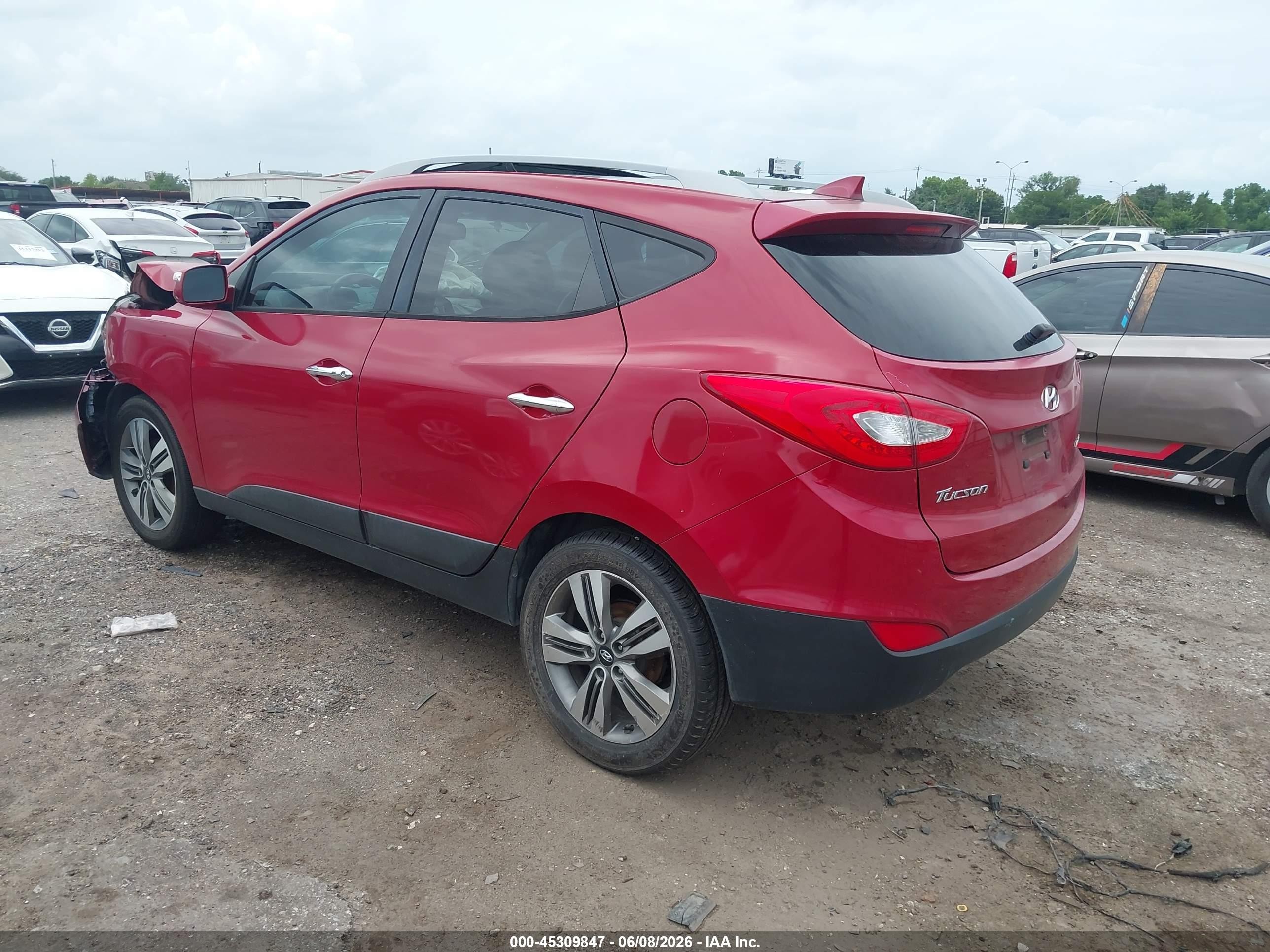 2014 Hyundai Tucson Limited Красный vin: KM8JU3AG3EU938950