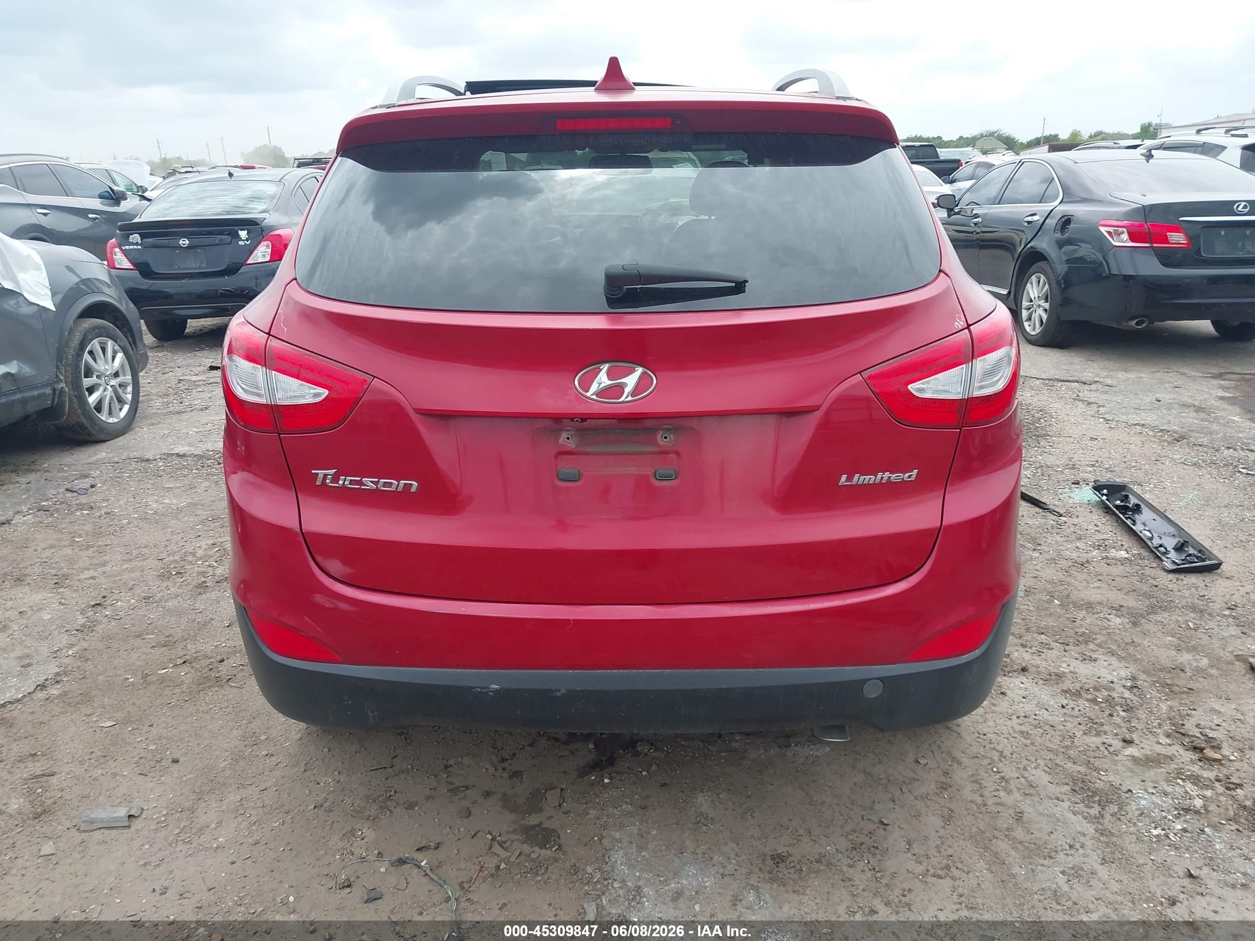 2014 Hyundai Tucson Limited Красный vin: KM8JU3AG3EU938950