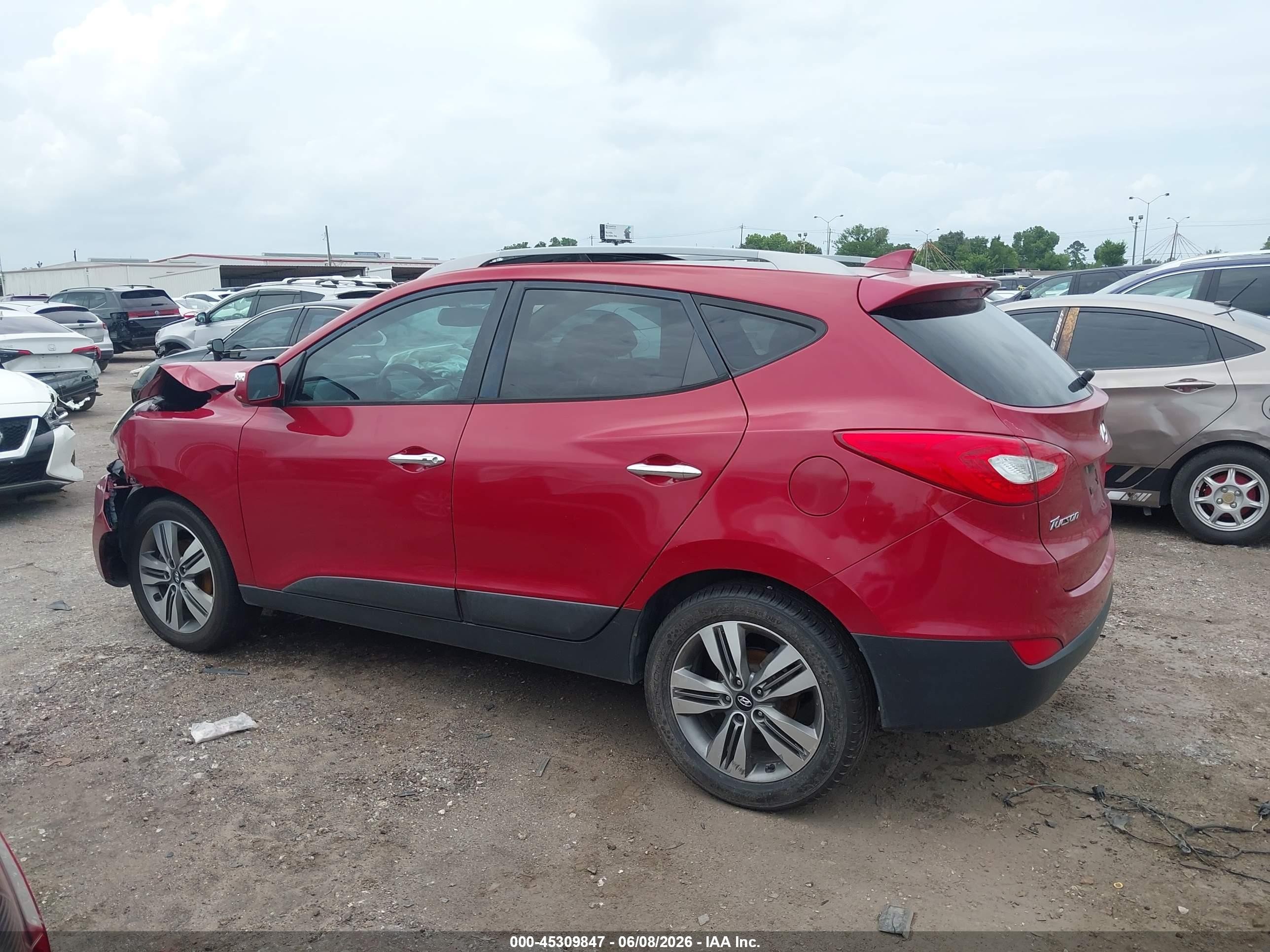 2014 Hyundai Tucson Limited Красный vin: KM8JU3AG3EU938950