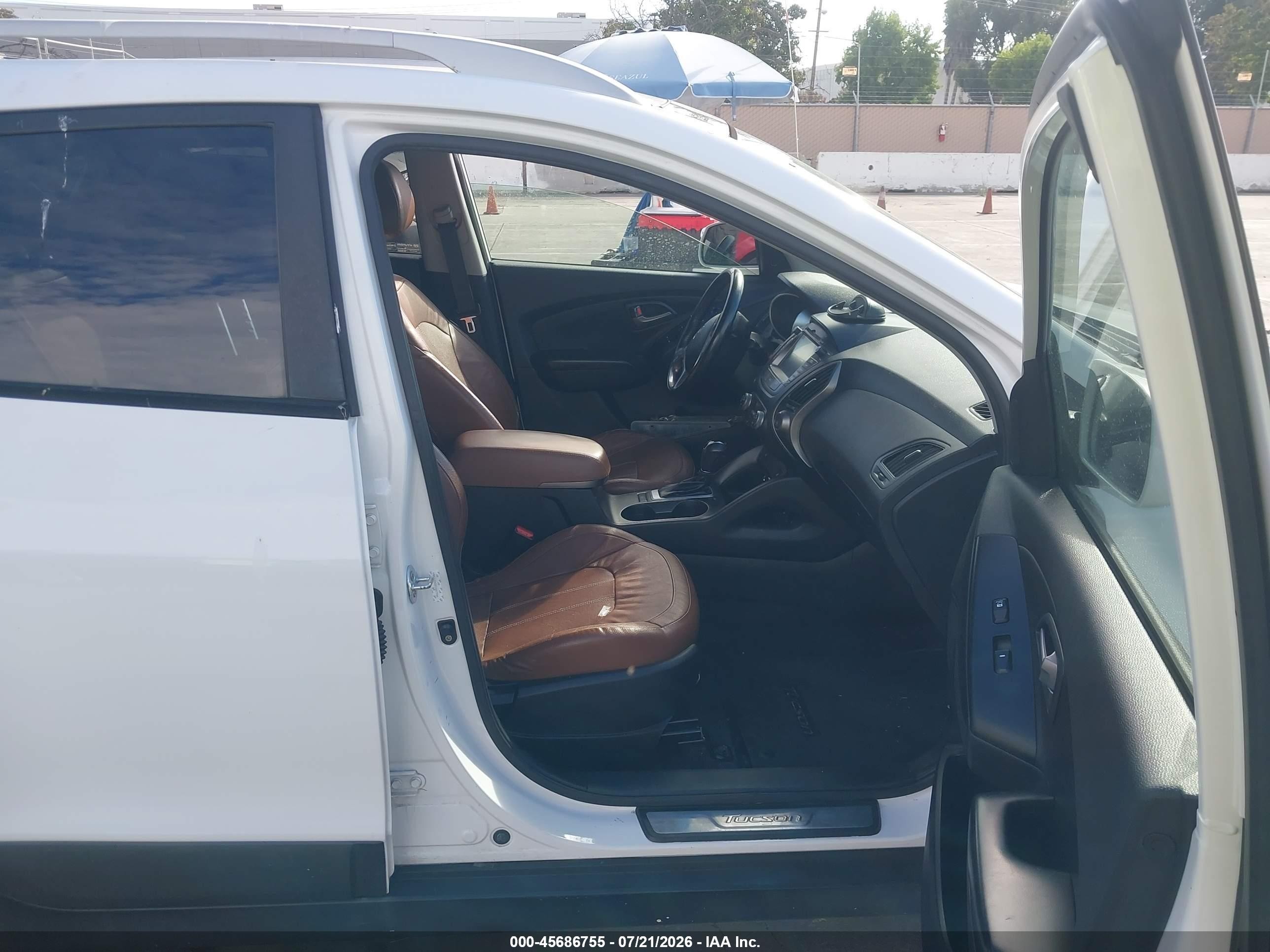 2015 Hyundai Tucson Limited White vin: KM8JU3AG3FU027986
