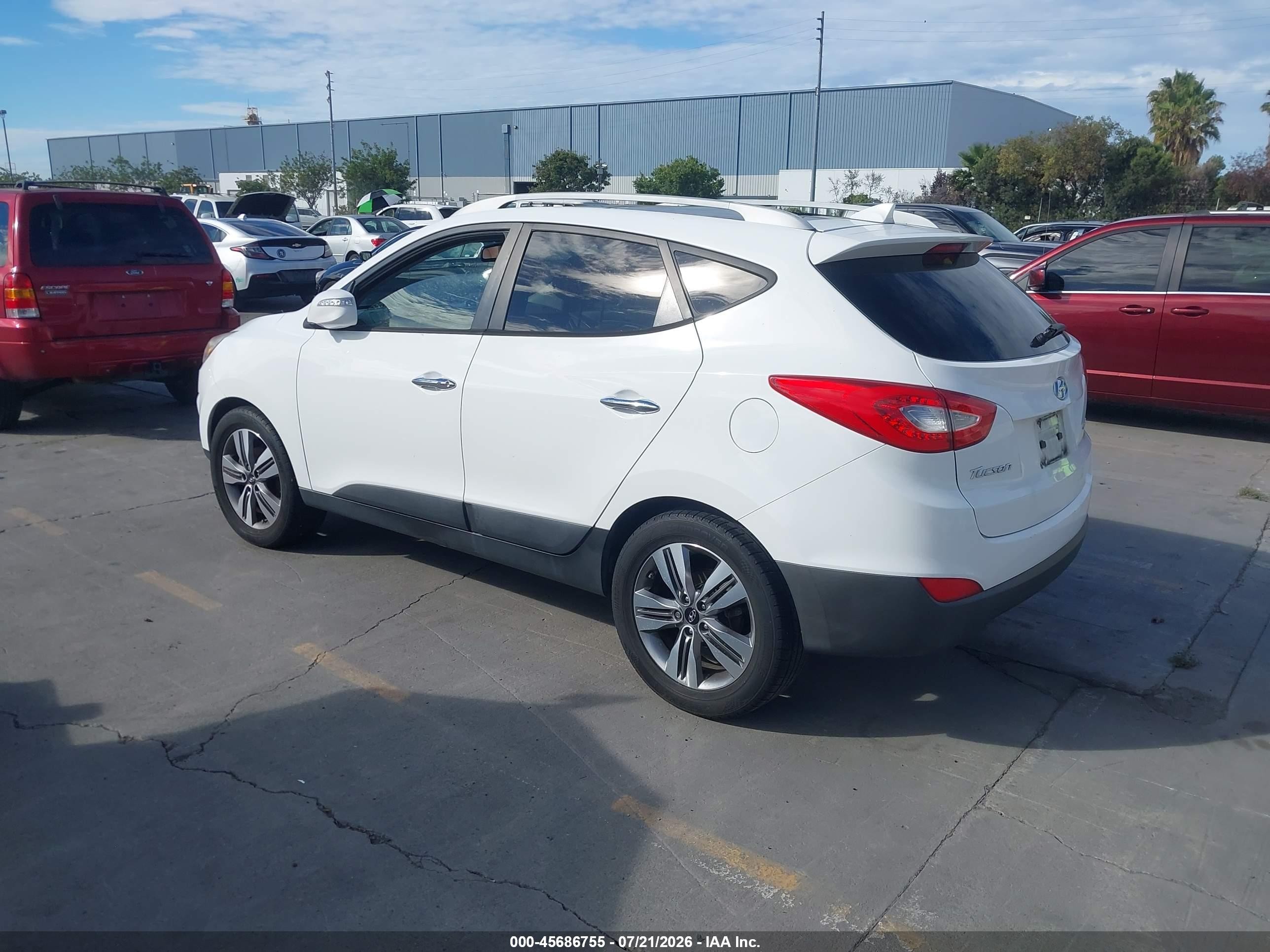 2015 Hyundai Tucson Limited White vin: KM8JU3AG3FU027986