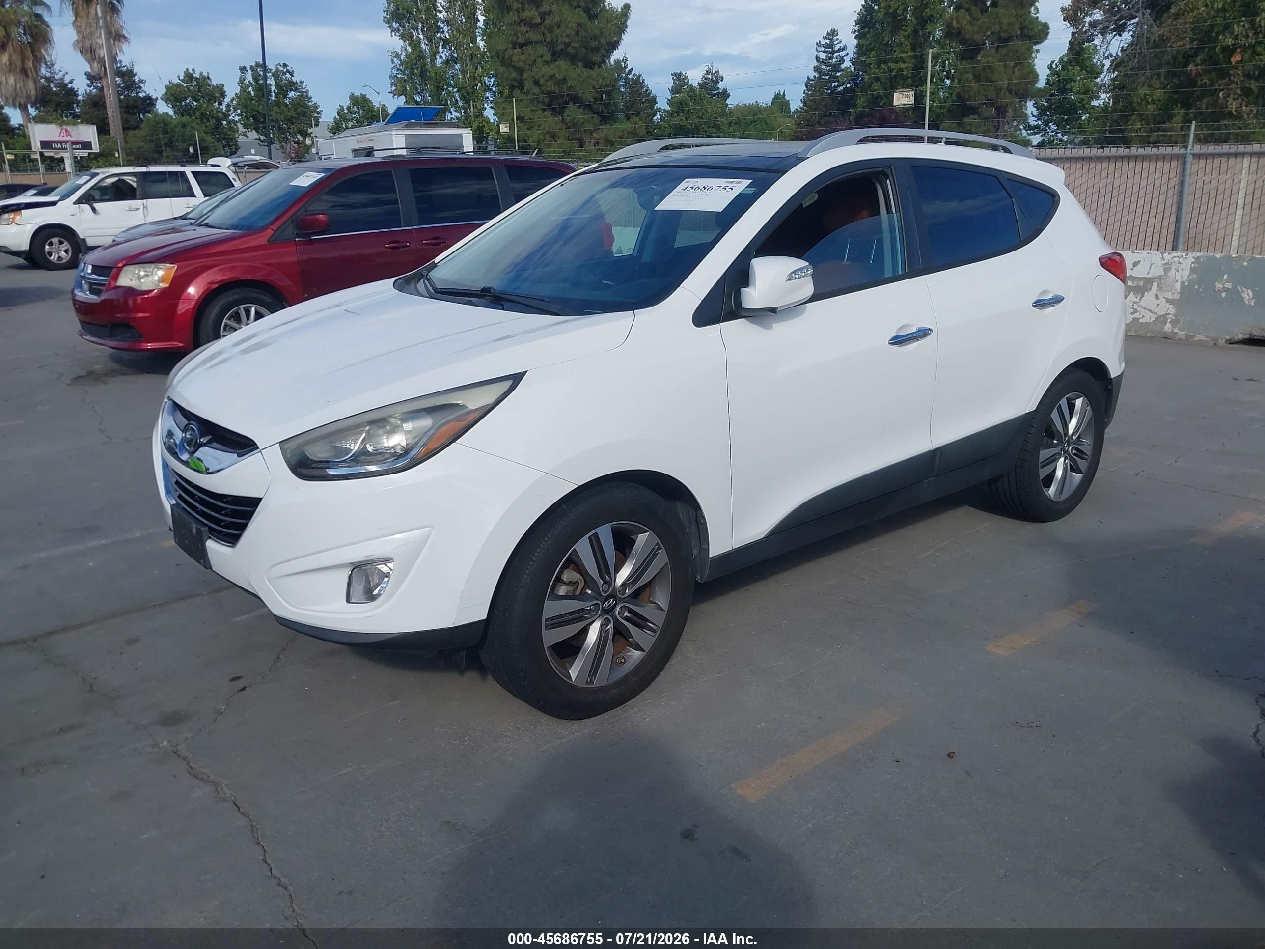 2015 Hyundai Tucson Limited White vin: KM8JU3AG3FU027986