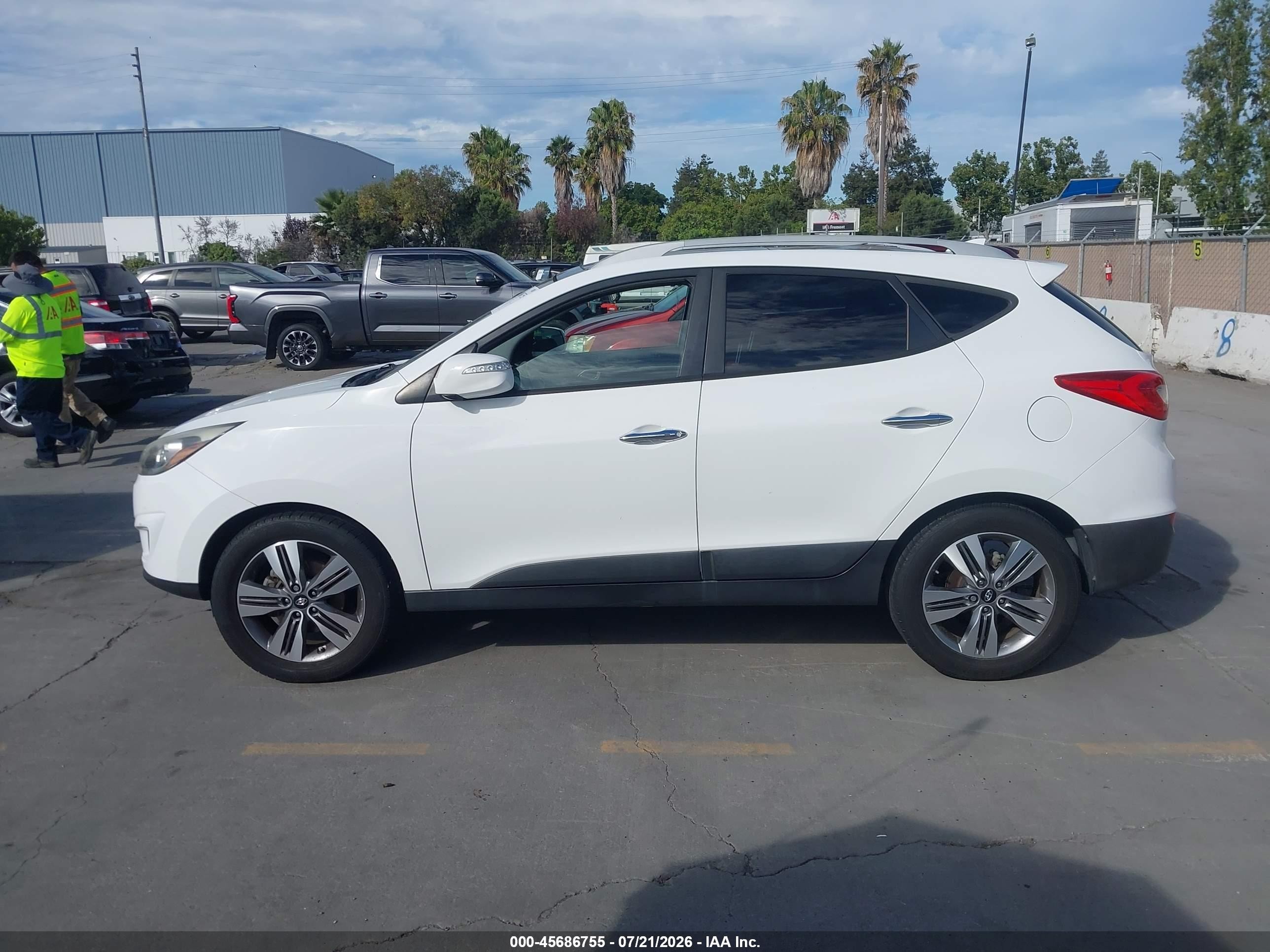 2015 Hyundai Tucson Limited White vin: KM8JU3AG3FU027986