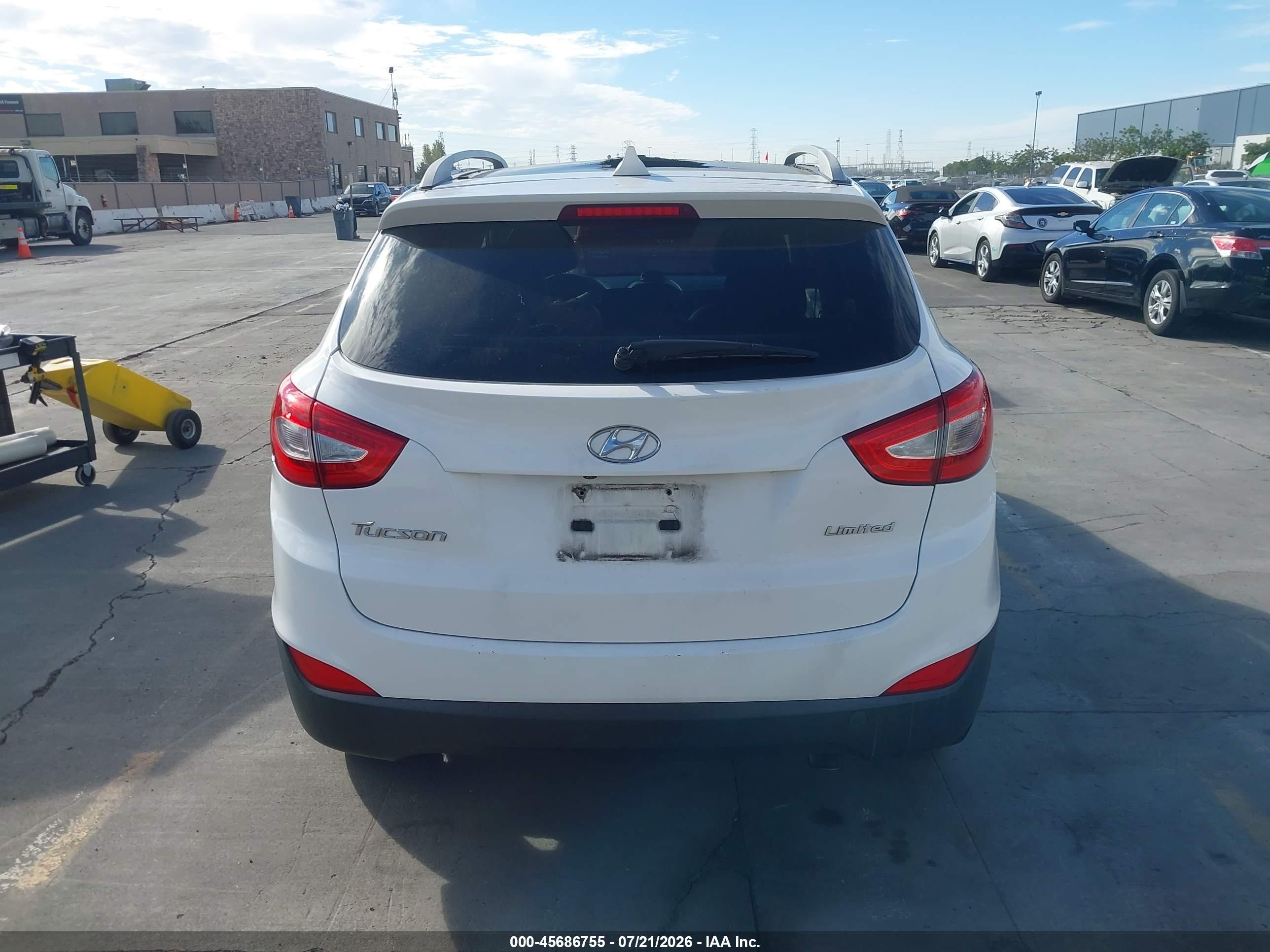 2015 Hyundai Tucson Limited White vin: KM8JU3AG3FU027986