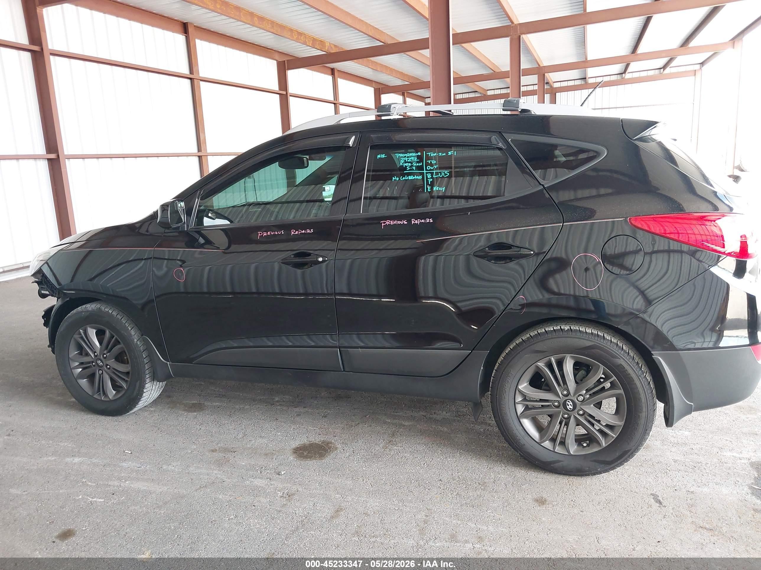 2015 Hyundai Tucson Se Черный vin: KM8JU3AG3FU054766