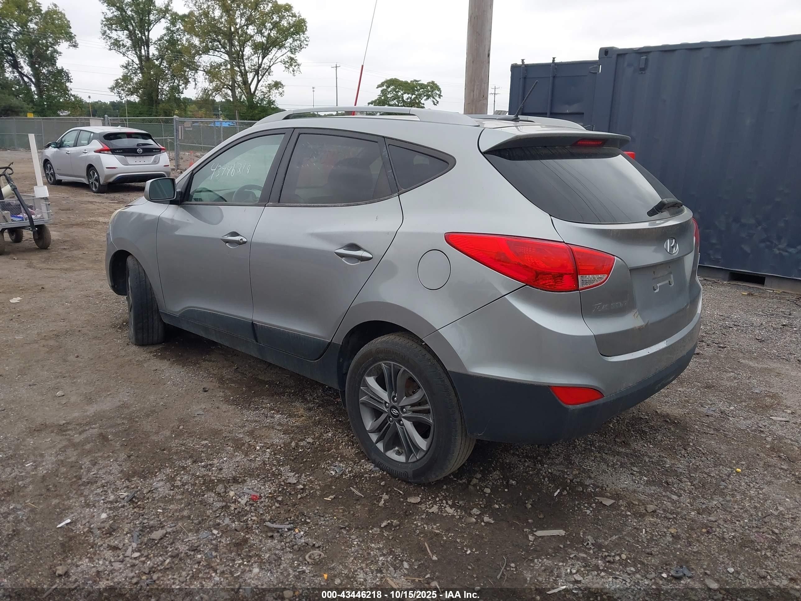2015 Hyundai Tucson Se Silver vin: KM8JU3AG3FU063273