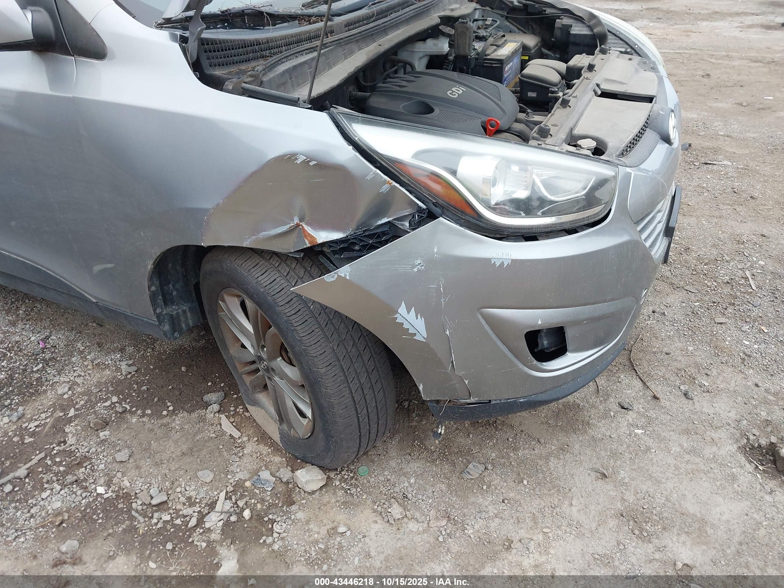 2015 Hyundai Tucson Se Silver vin: KM8JU3AG3FU063273