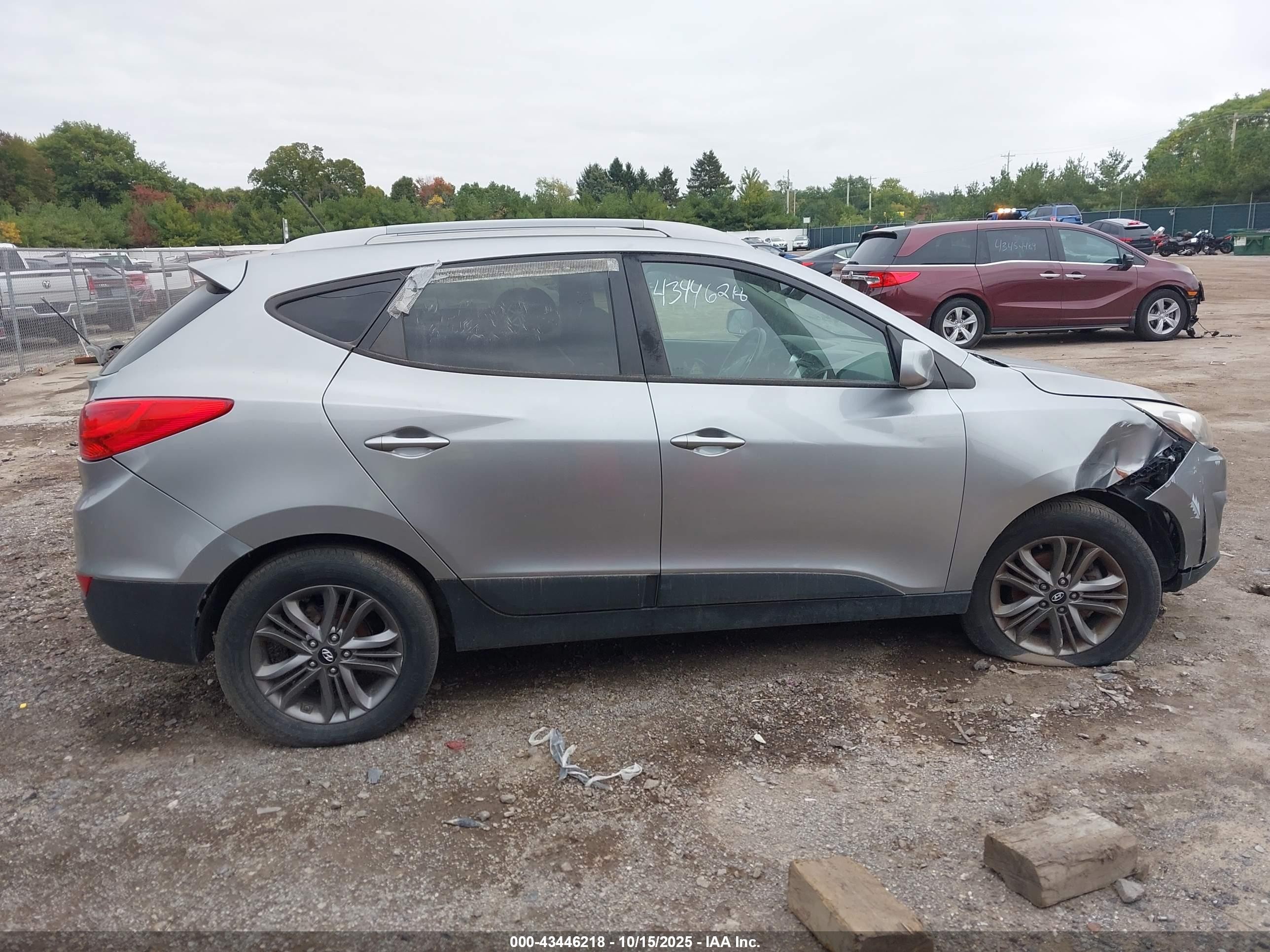 2015 Hyundai Tucson Se Silver vin: KM8JU3AG3FU063273