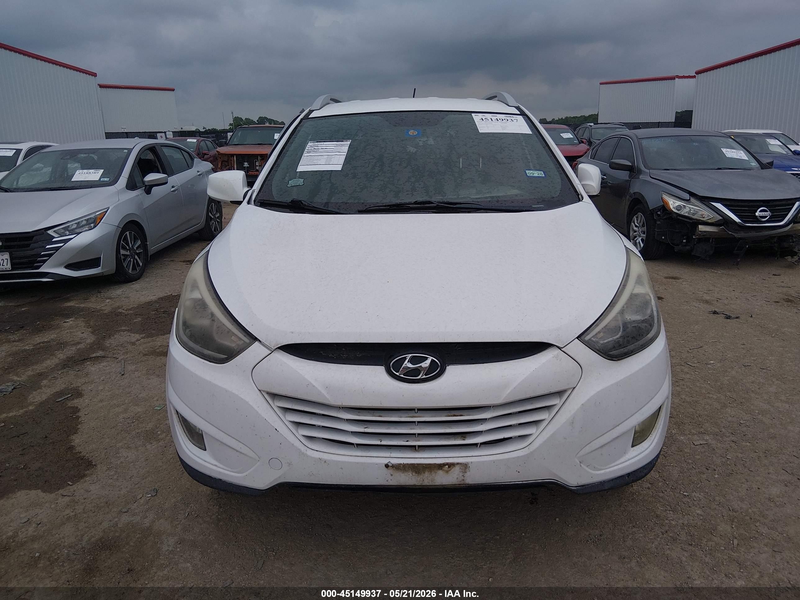 2014 Hyundai Tucson Se Белый vin: KM8JU3AG4EU897504