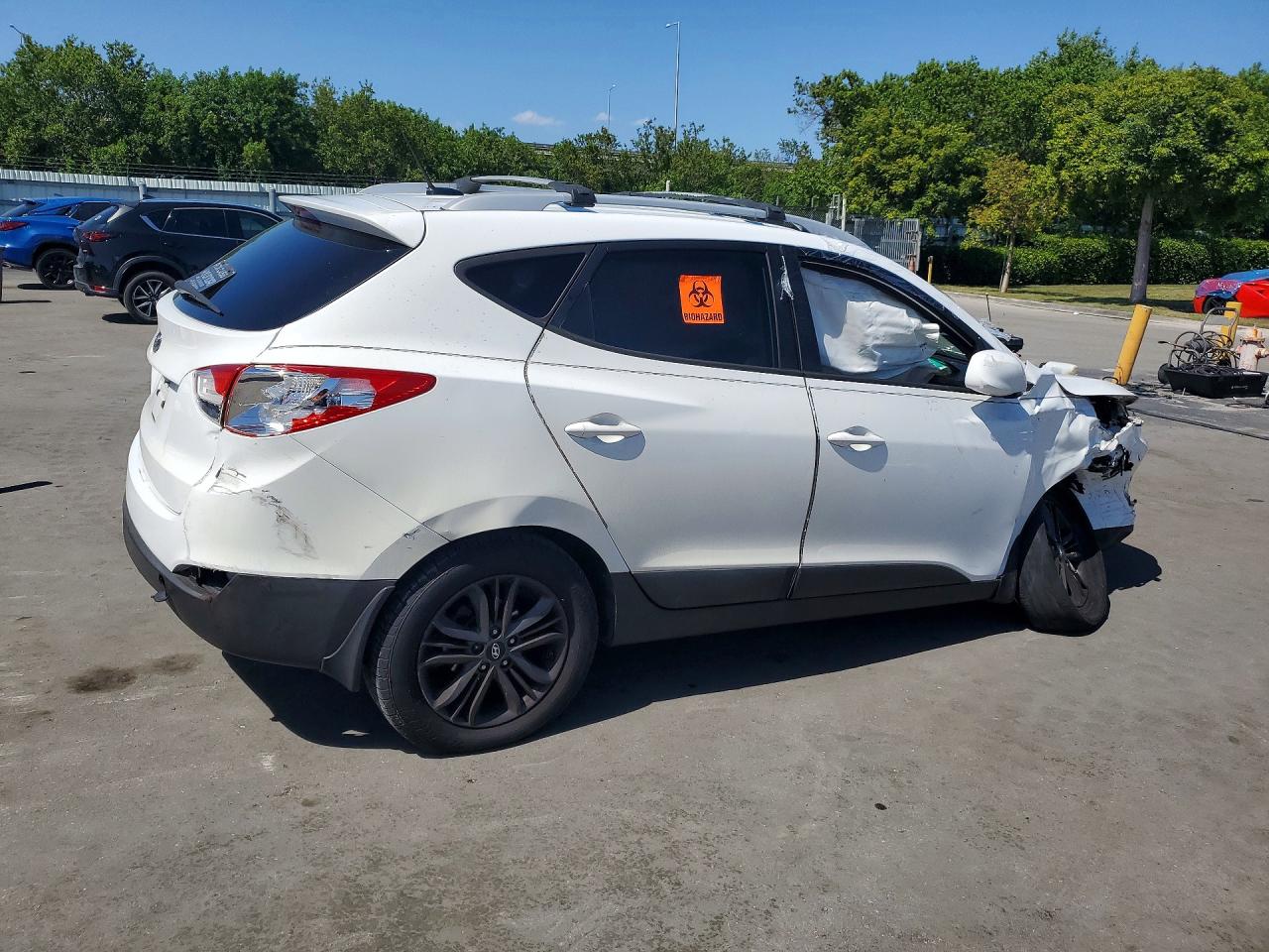 2014 Hyundai Tucson Se White vin: KM8JU3AG4EU931425