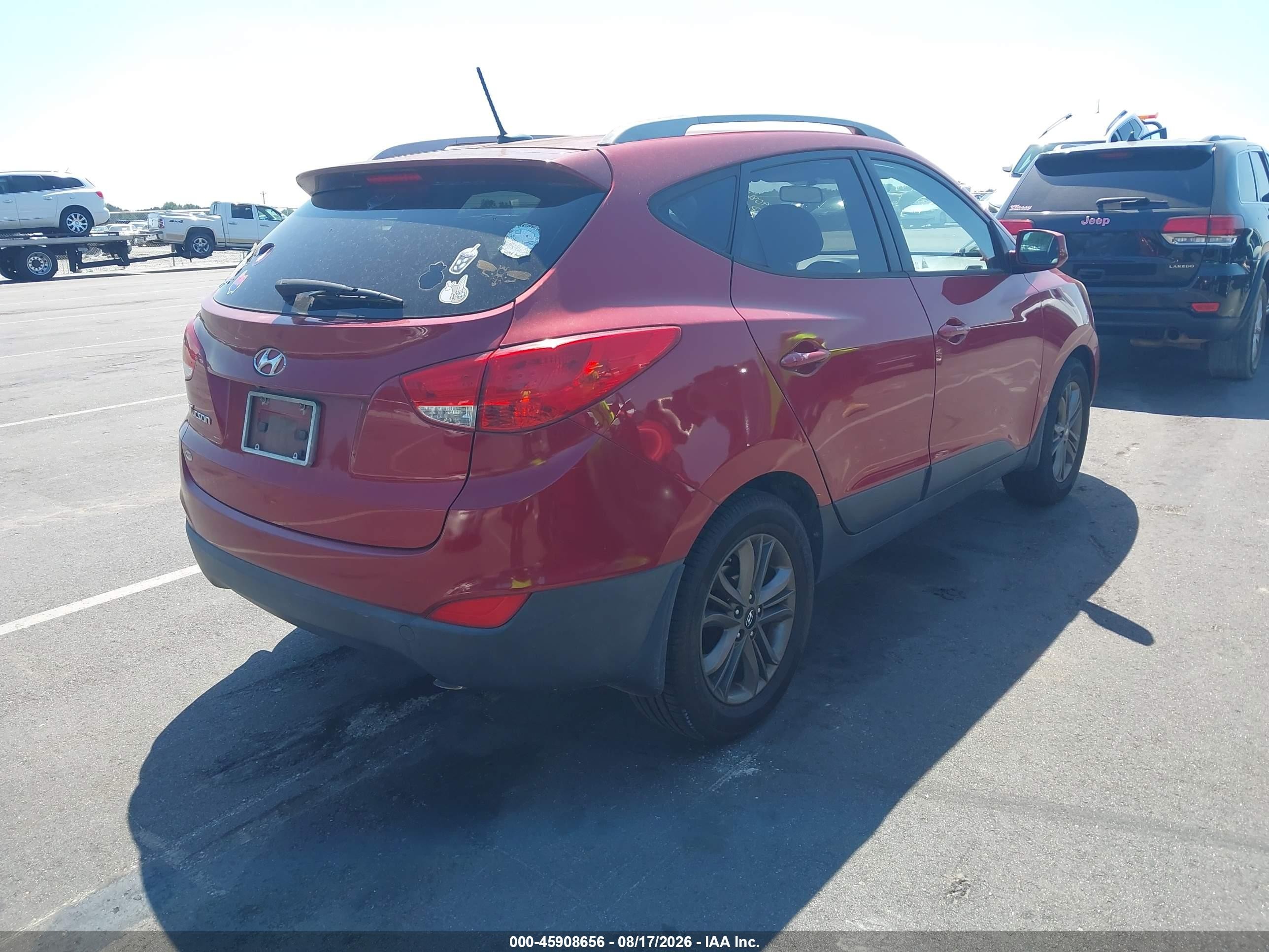 2015 Hyundai Tucson Se Red vin: KM8JU3AG4FU098971