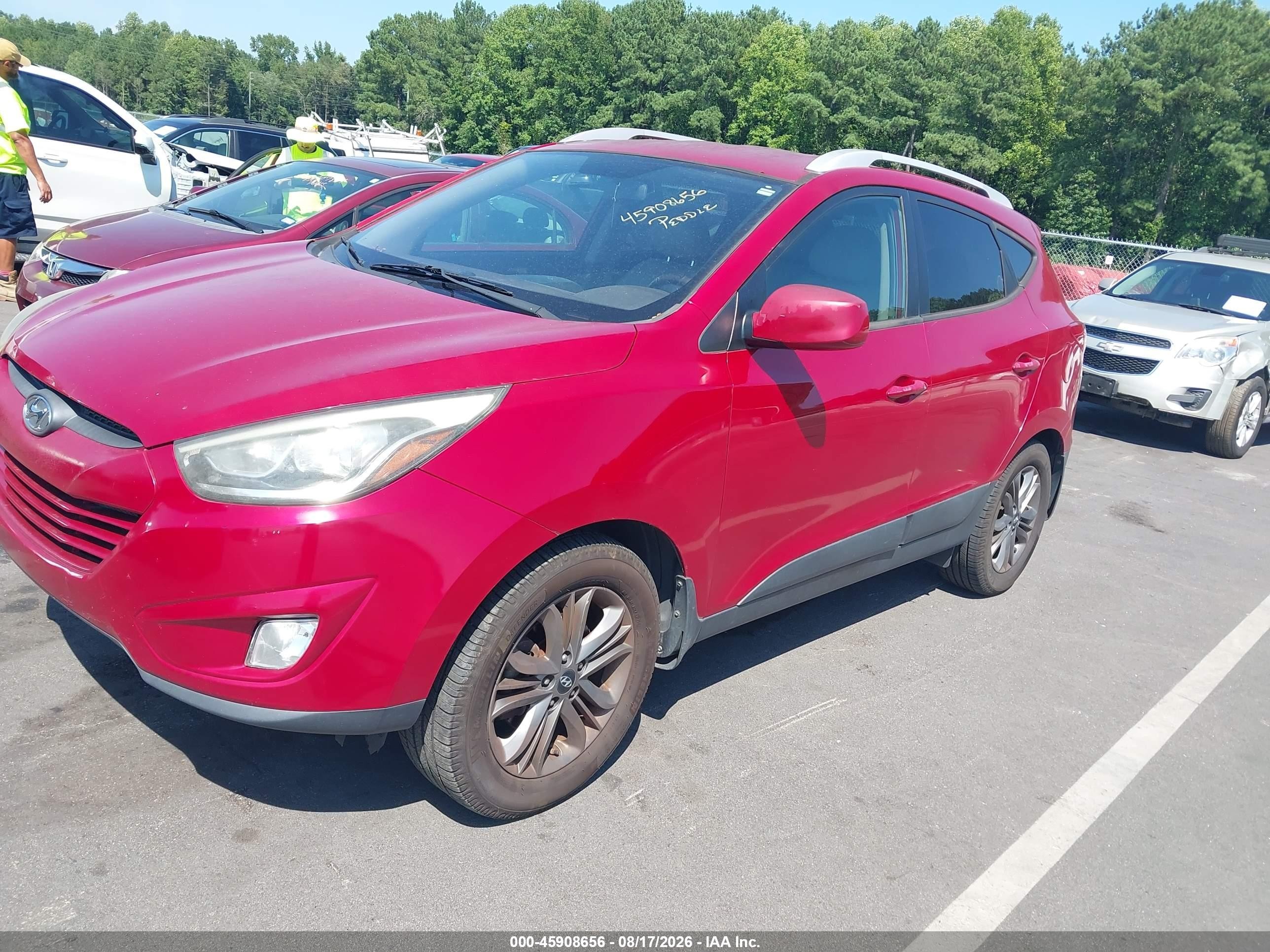 2015 Hyundai Tucson Se Red vin: KM8JU3AG4FU098971
