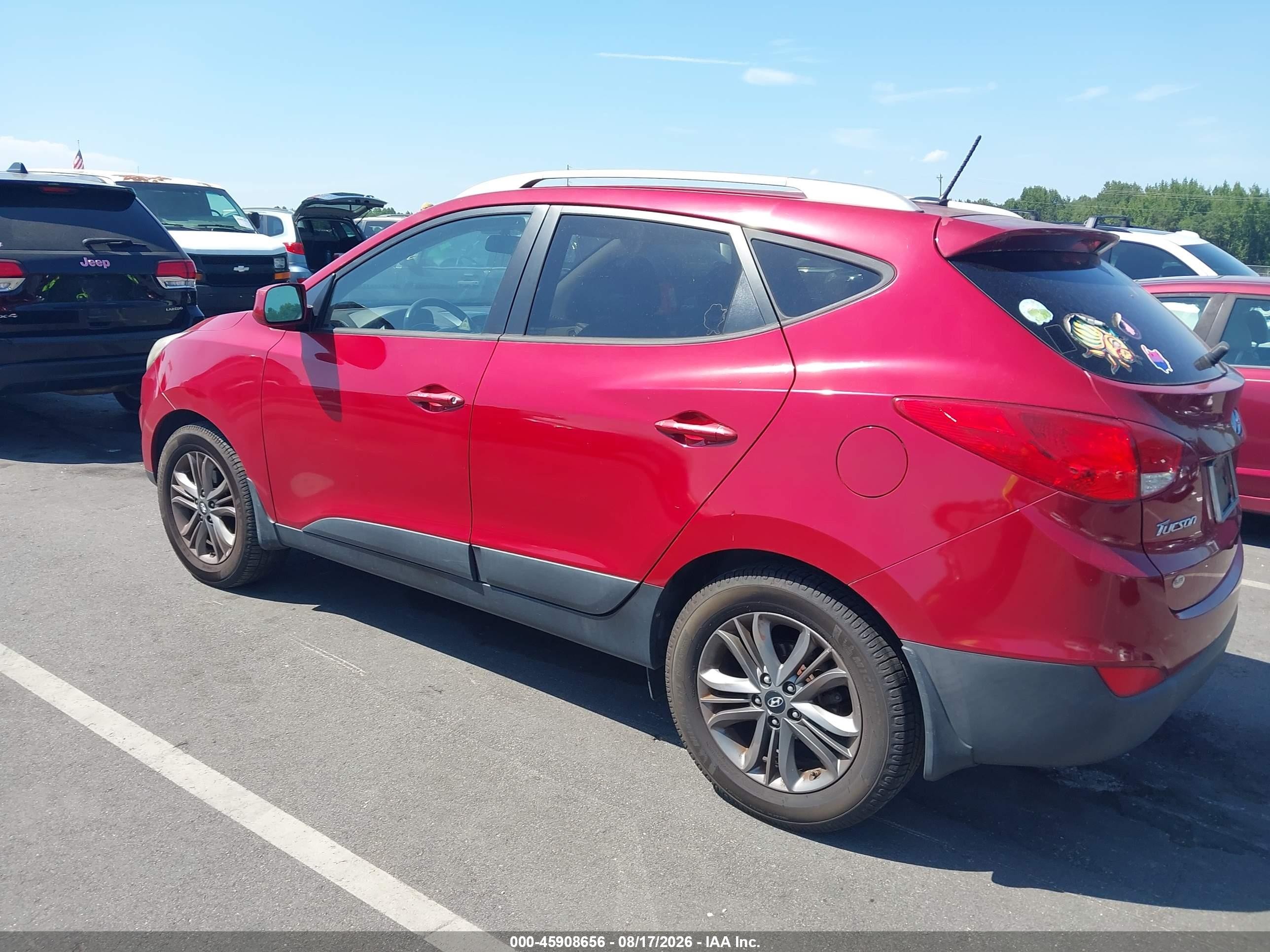 2015 Hyundai Tucson Se Red vin: KM8JU3AG4FU098971