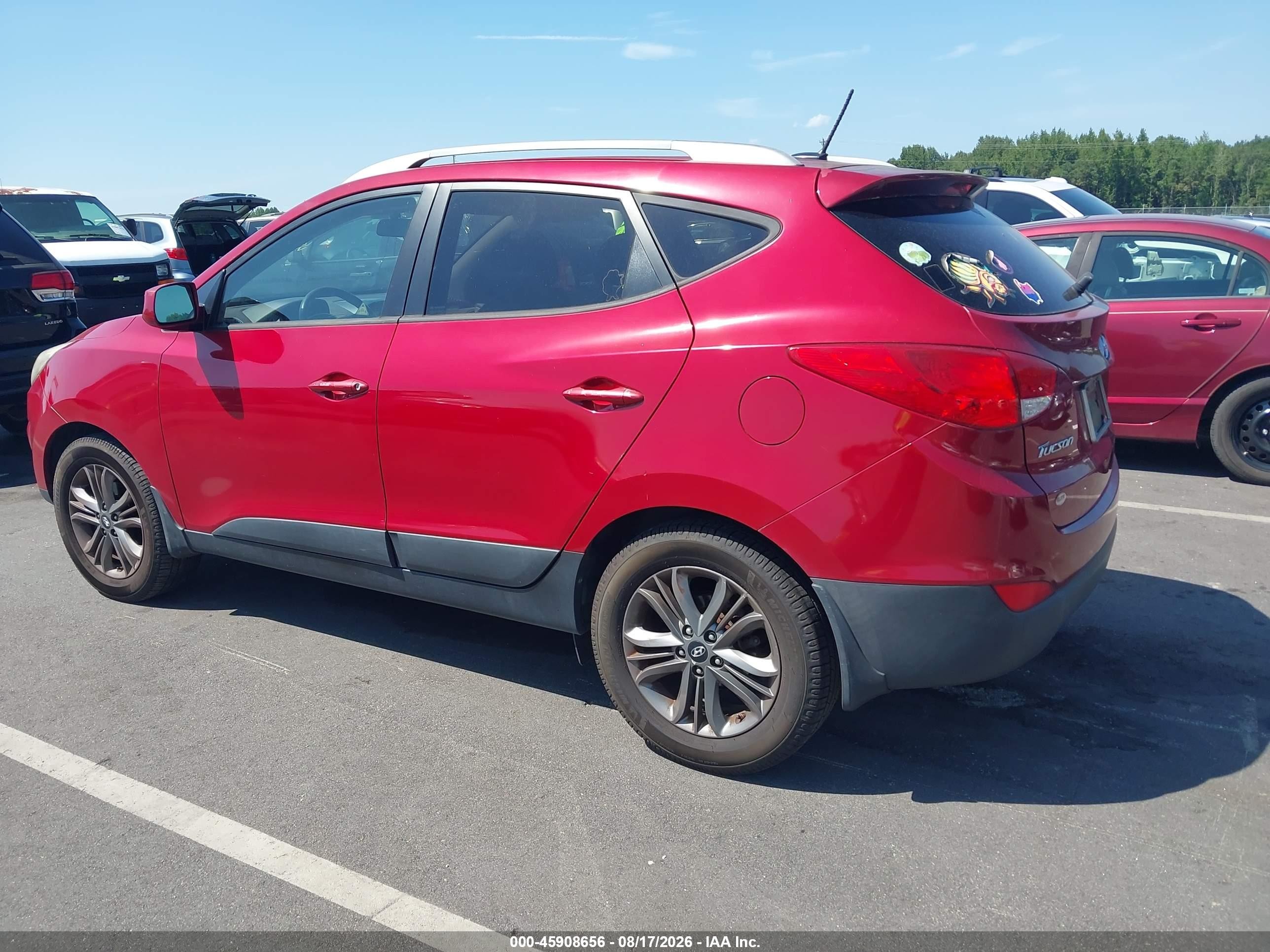 2015 Hyundai Tucson Se Red vin: KM8JU3AG4FU098971