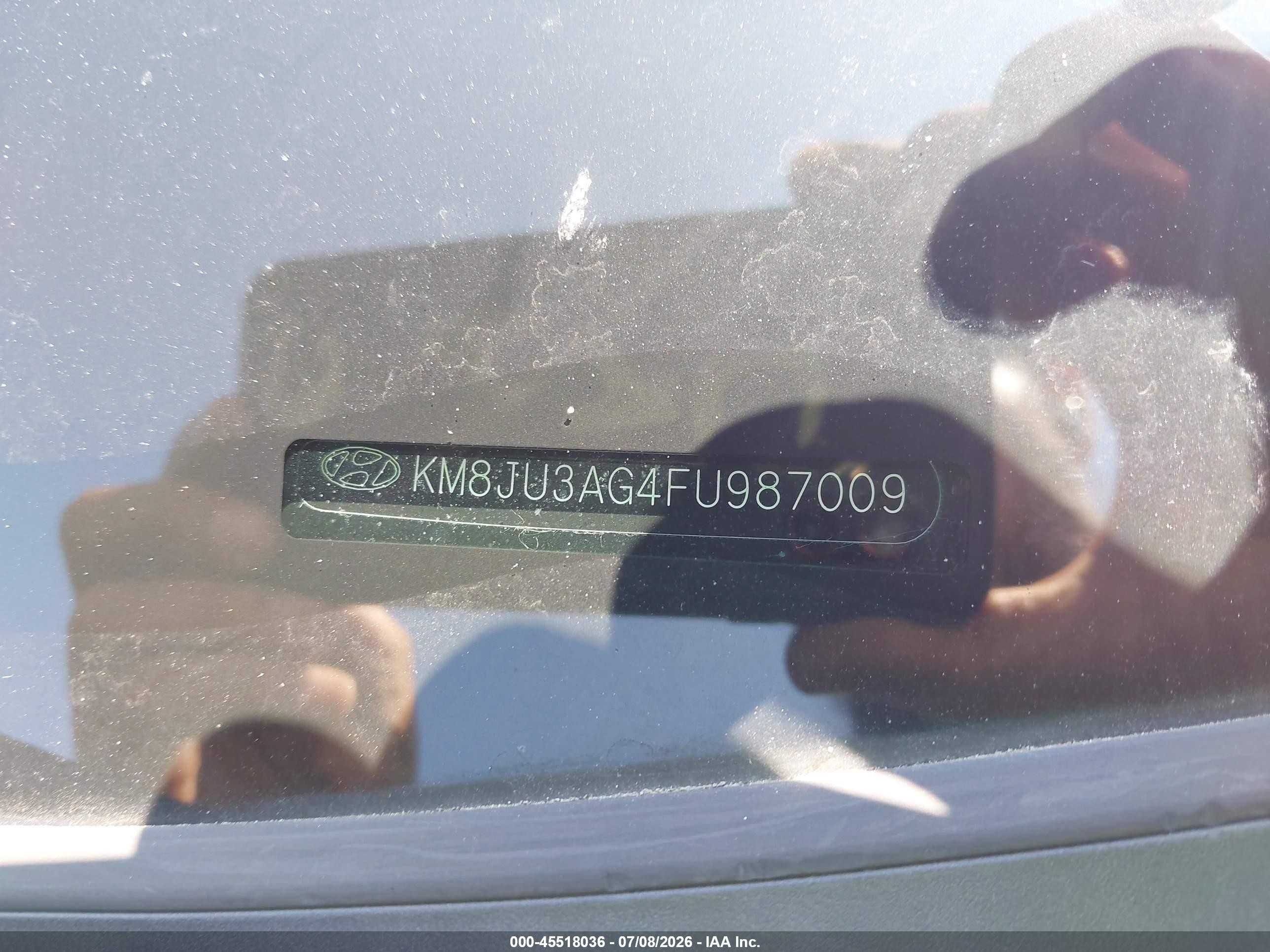 2015 Hyundai Tucson Limited Черный vin: KM8JU3AG4FU987009