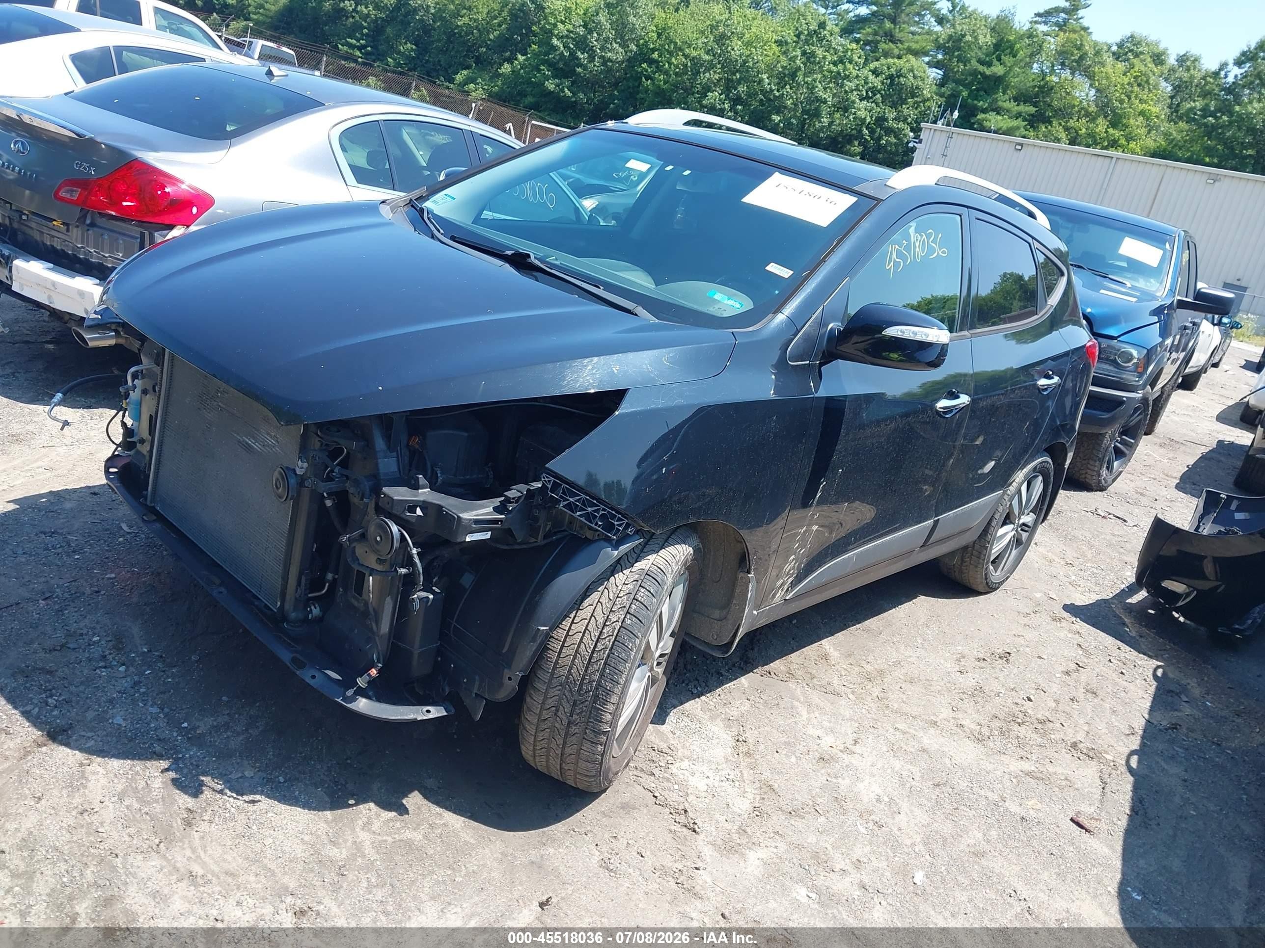 2015 Hyundai Tucson Limited Черный vin: KM8JU3AG4FU987009