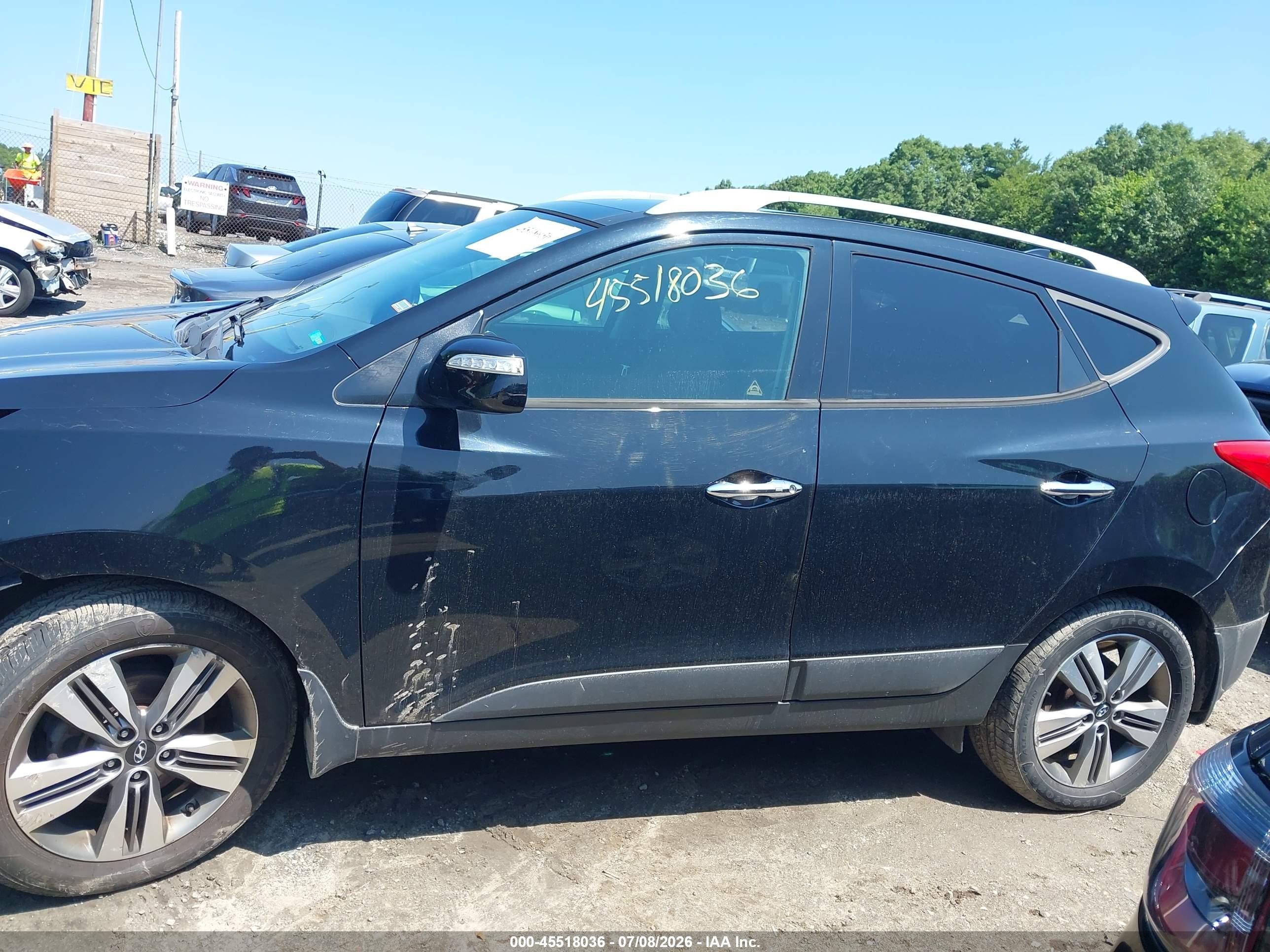2015 Hyundai Tucson Limited Черный vin: KM8JU3AG4FU987009