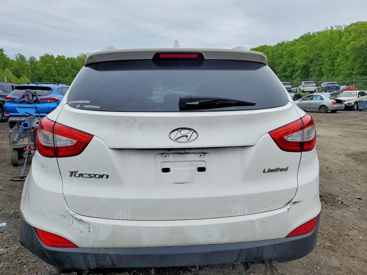 2015 Hyundai Tucson Limited Белый vin: KM8JU3AG4FU987477