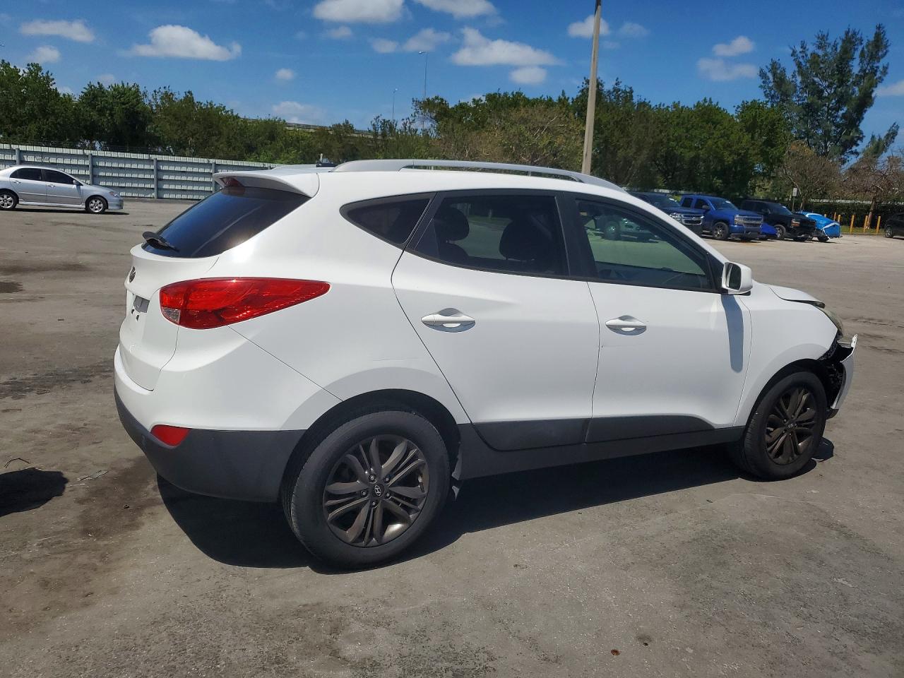 2014 Hyundai Tucson Se White vin: KM8JU3AG5EU821287