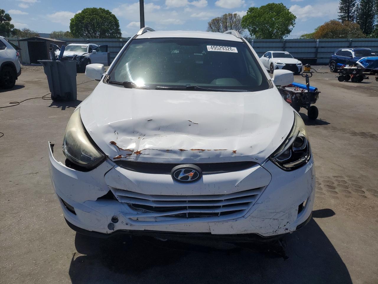2014 Hyundai Tucson Se White vin: KM8JU3AG5EU821287