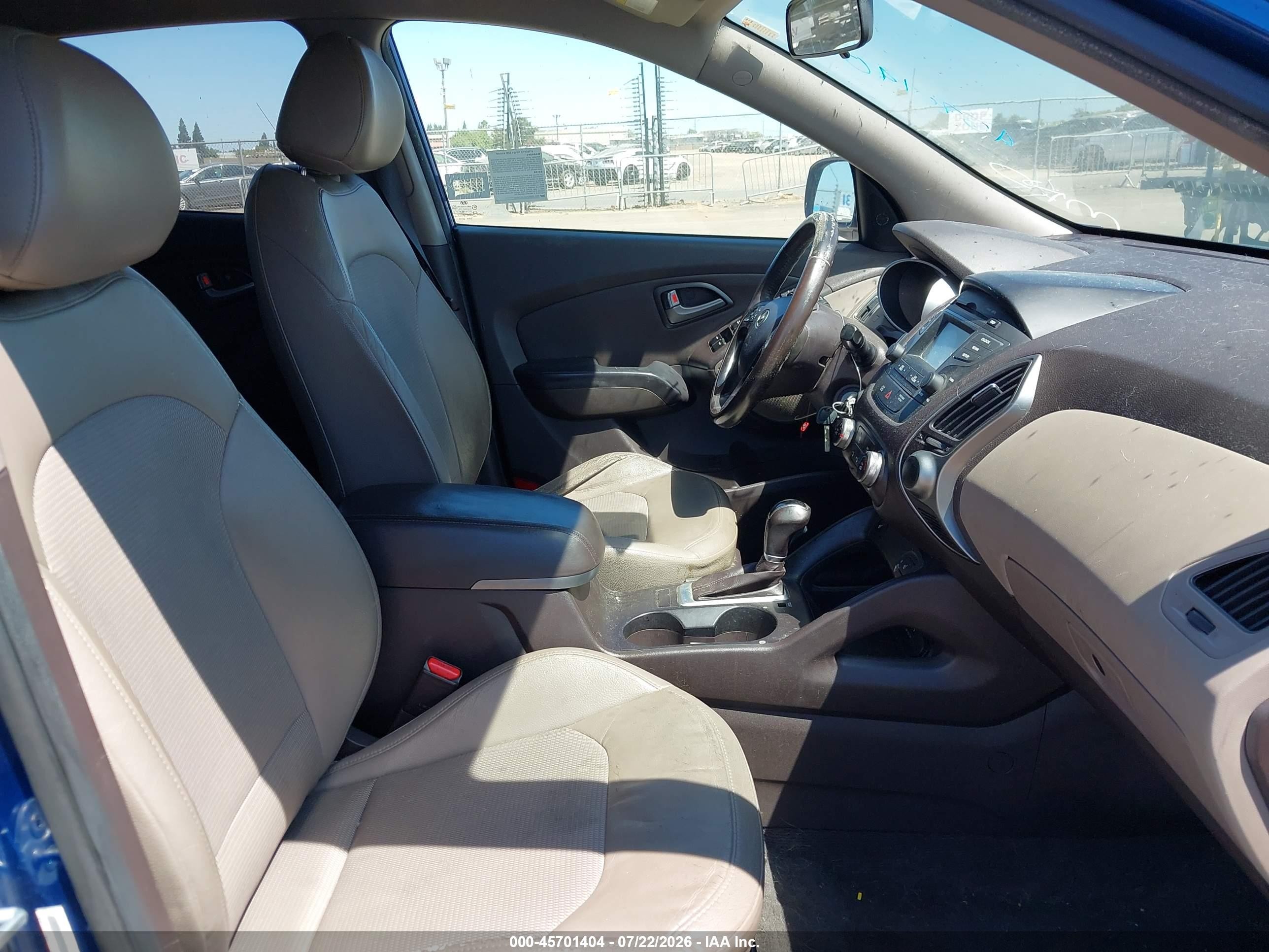 2014 Hyundai Tucson Se Blue vin: KM8JU3AG5EU825016