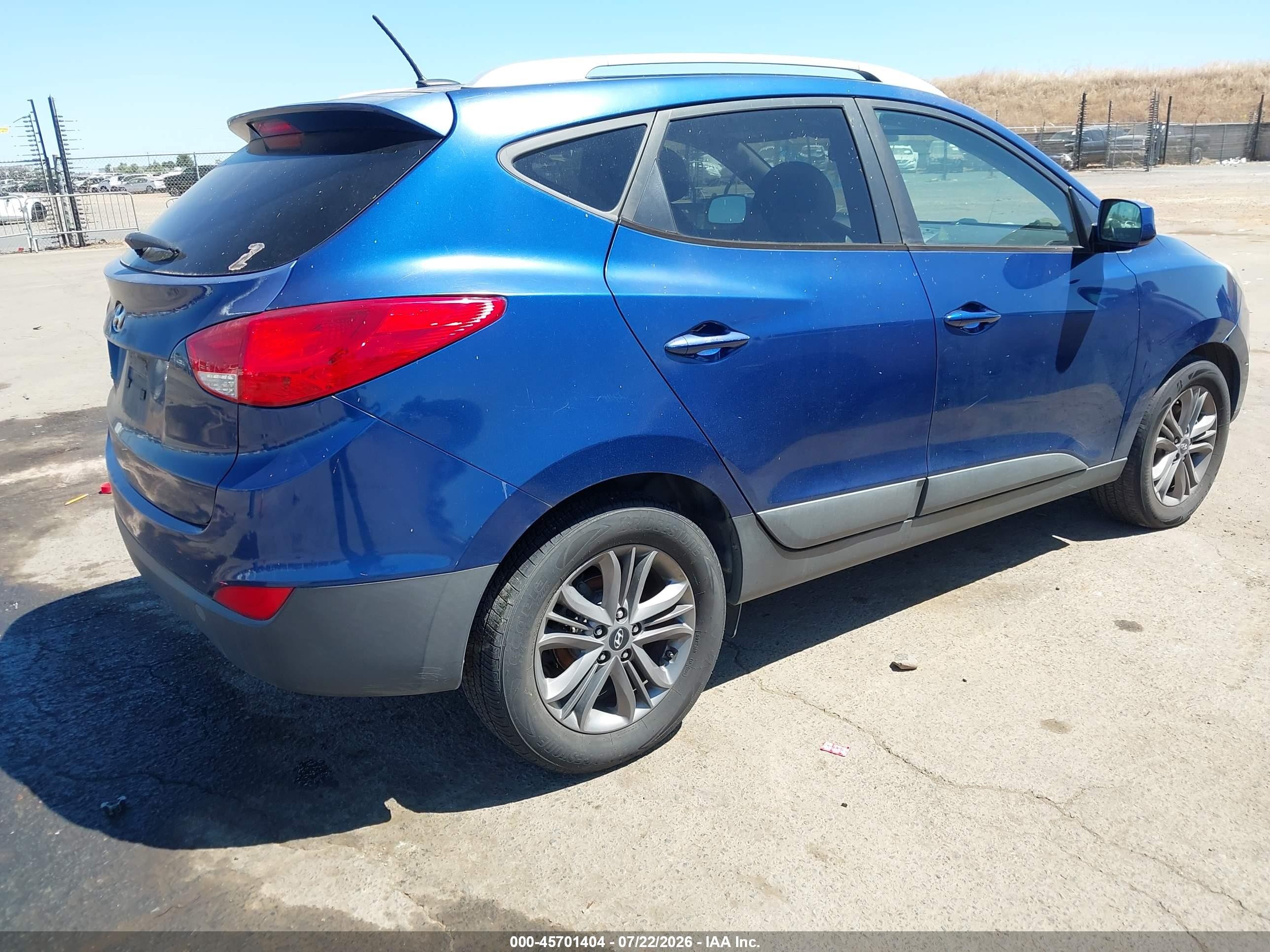 2014 Hyundai Tucson Se Blue vin: KM8JU3AG5EU825016