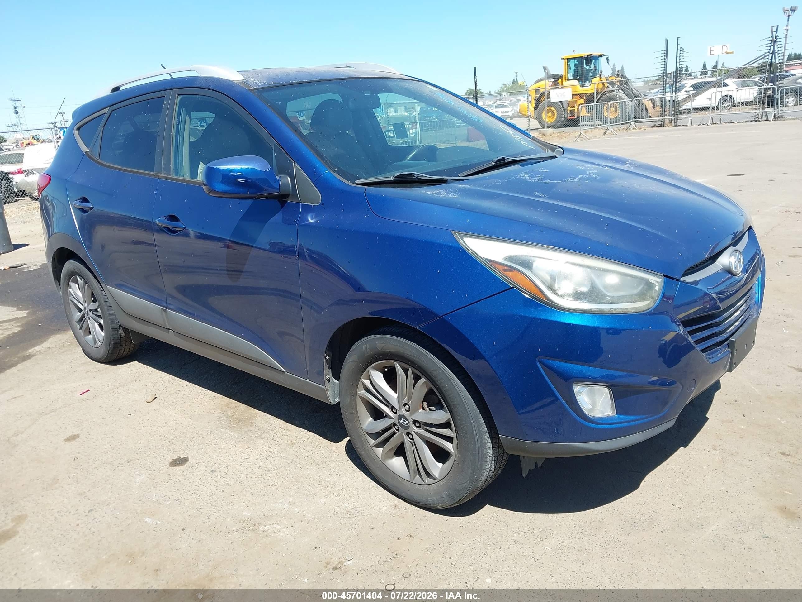 2014 Hyundai Tucson Se Синий vin: KM8JU3AG5EU825016