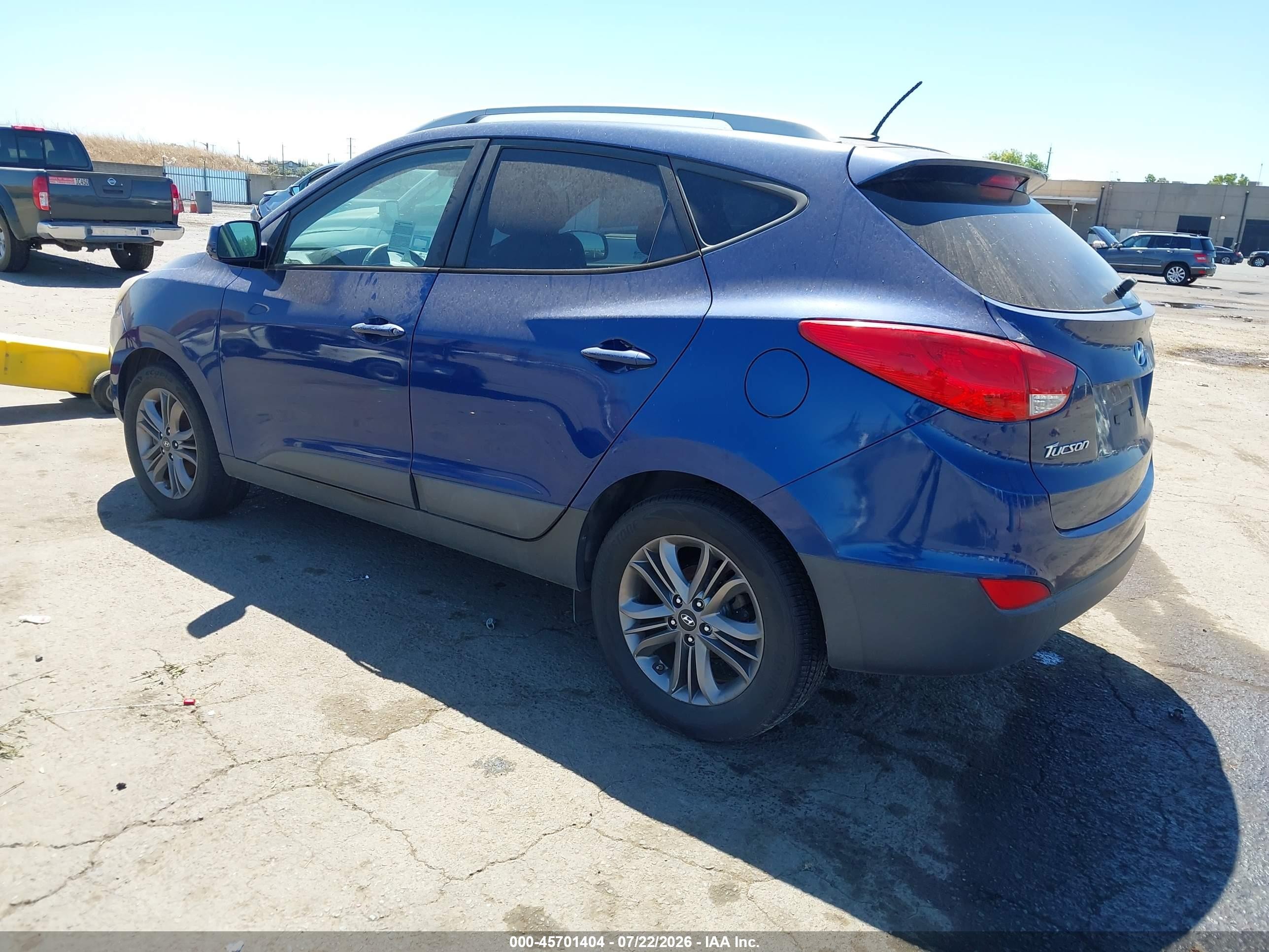 2014 Hyundai Tucson Se Blue vin: KM8JU3AG5EU825016