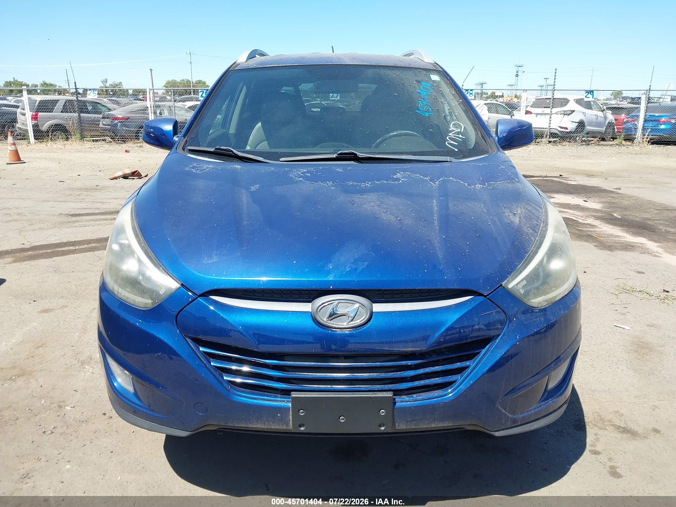 2014 Hyundai Tucson Se Blue vin: KM8JU3AG5EU825016