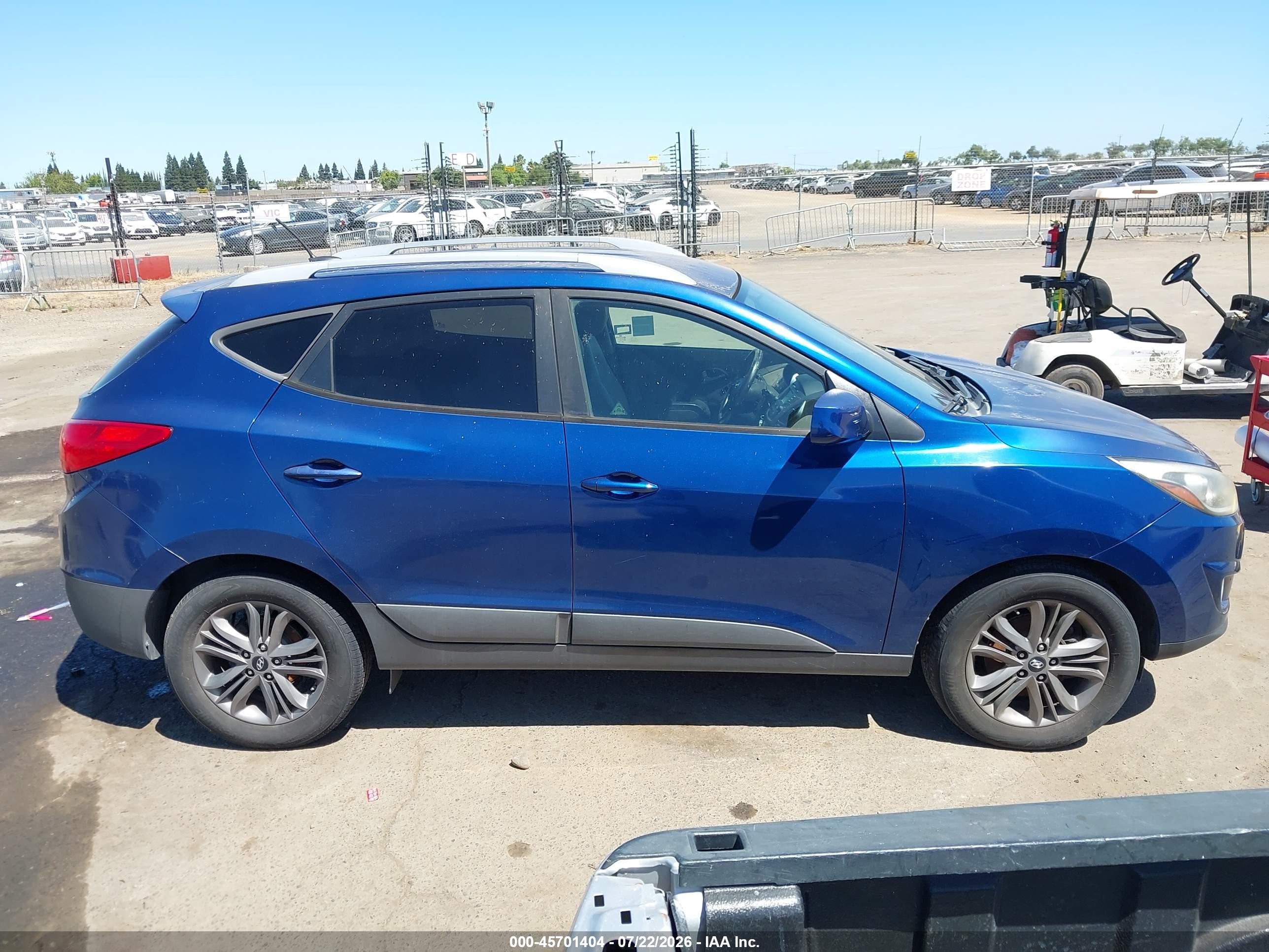 2014 Hyundai Tucson Se Blue vin: KM8JU3AG5EU825016
