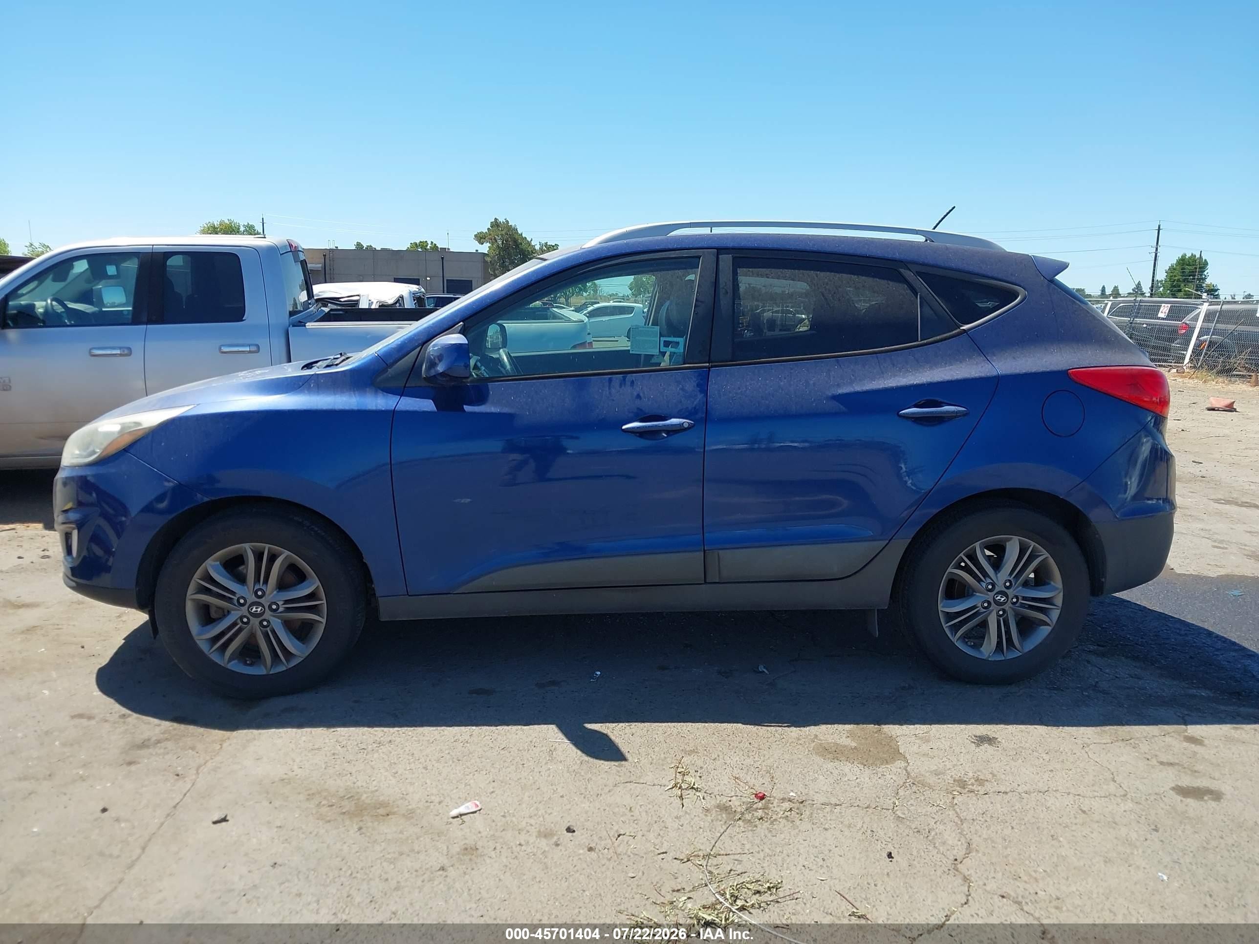 2014 Hyundai Tucson Se Blue vin: KM8JU3AG5EU825016