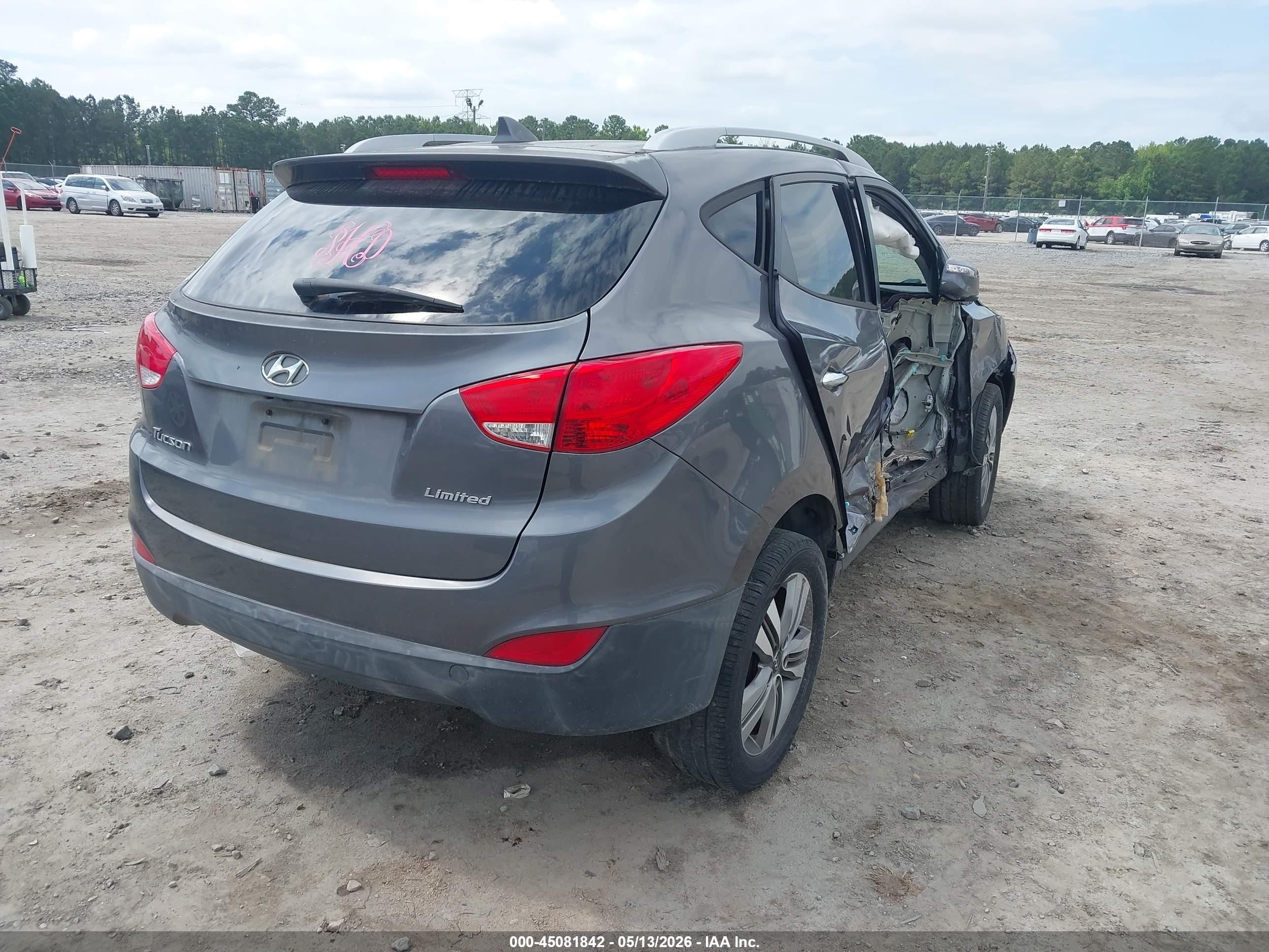 2014 Hyundai Tucson Limited Gray vin: KM8JU3AG5EU914486