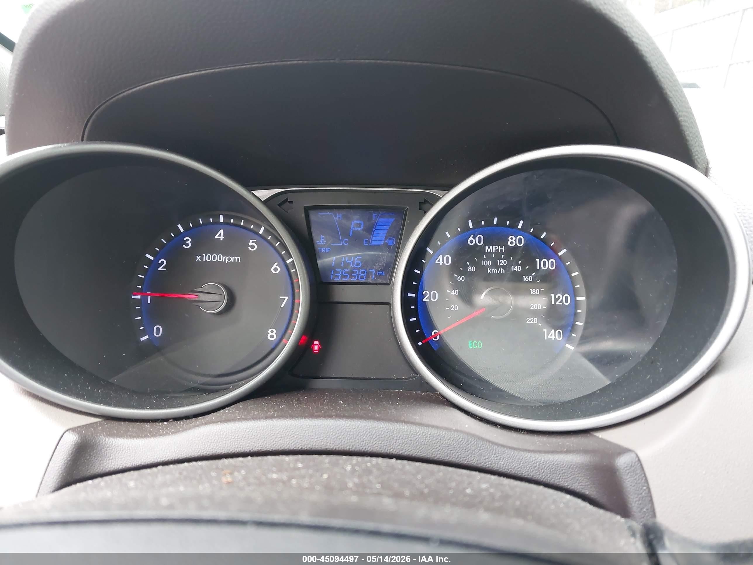 2014 Hyundai Tucson Se Gray vin: KM8JU3AG5EU917100