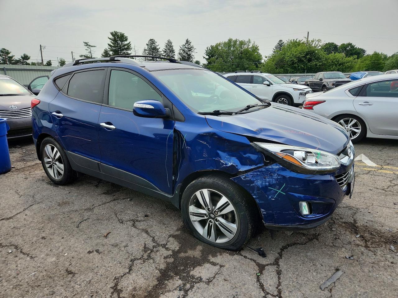 2015 Hyundai Tucson Limited Синий vin: KM8JU3AG5FU002247