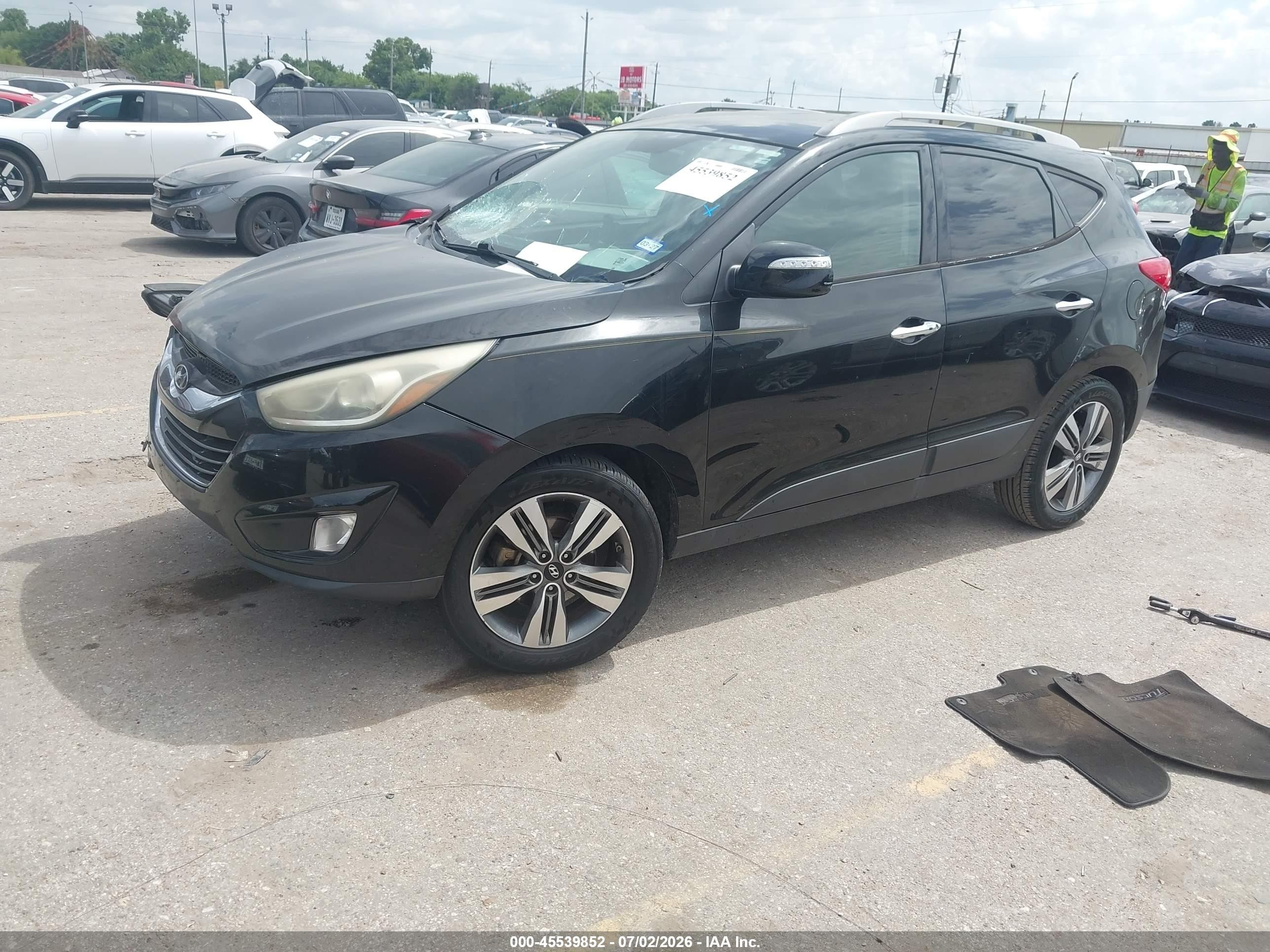 2015 Hyundai Tucson Limited Black vin: KM8JU3AG5FU112179