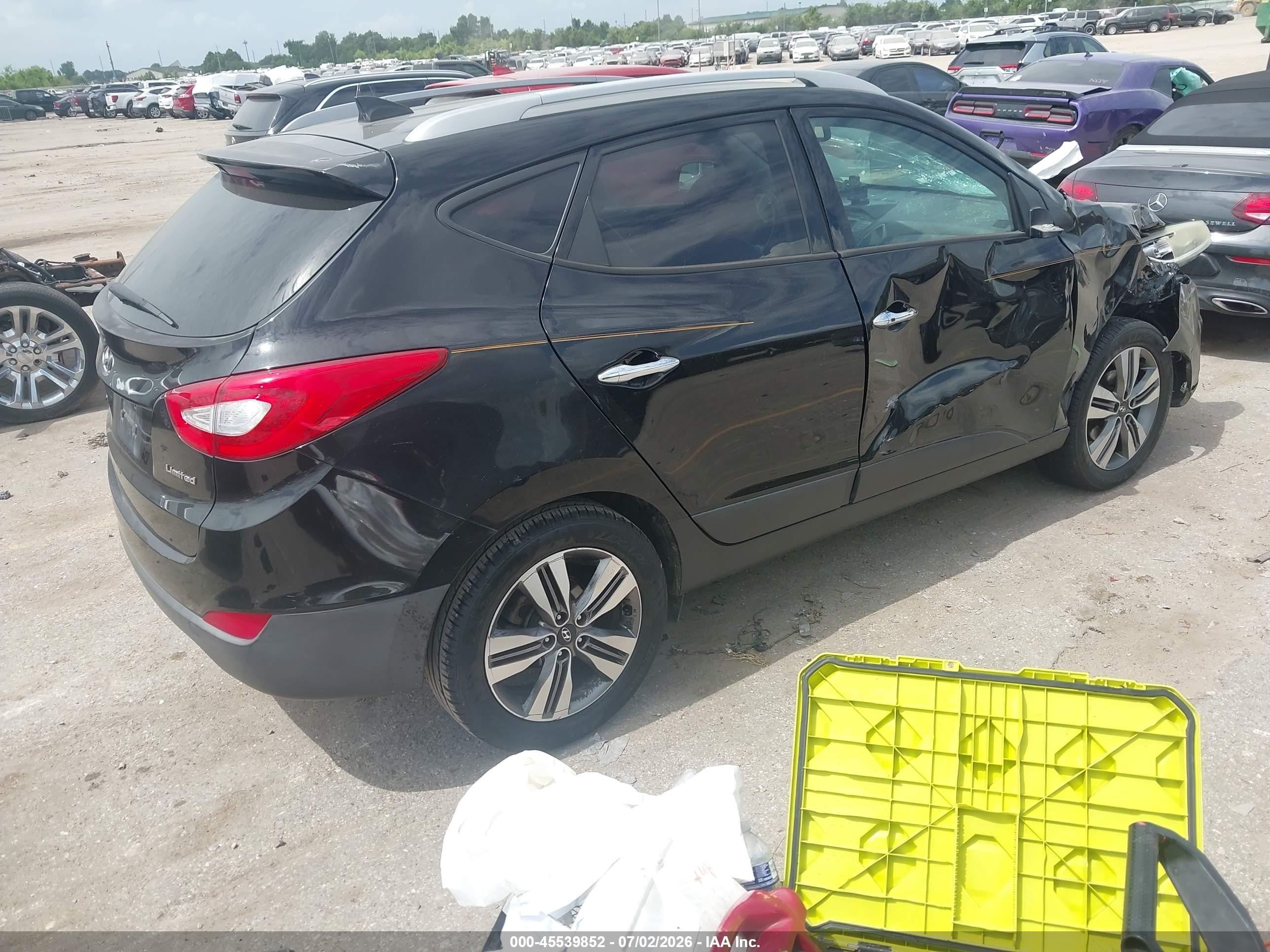 2015 Hyundai Tucson Limited Black vin: KM8JU3AG5FU112179