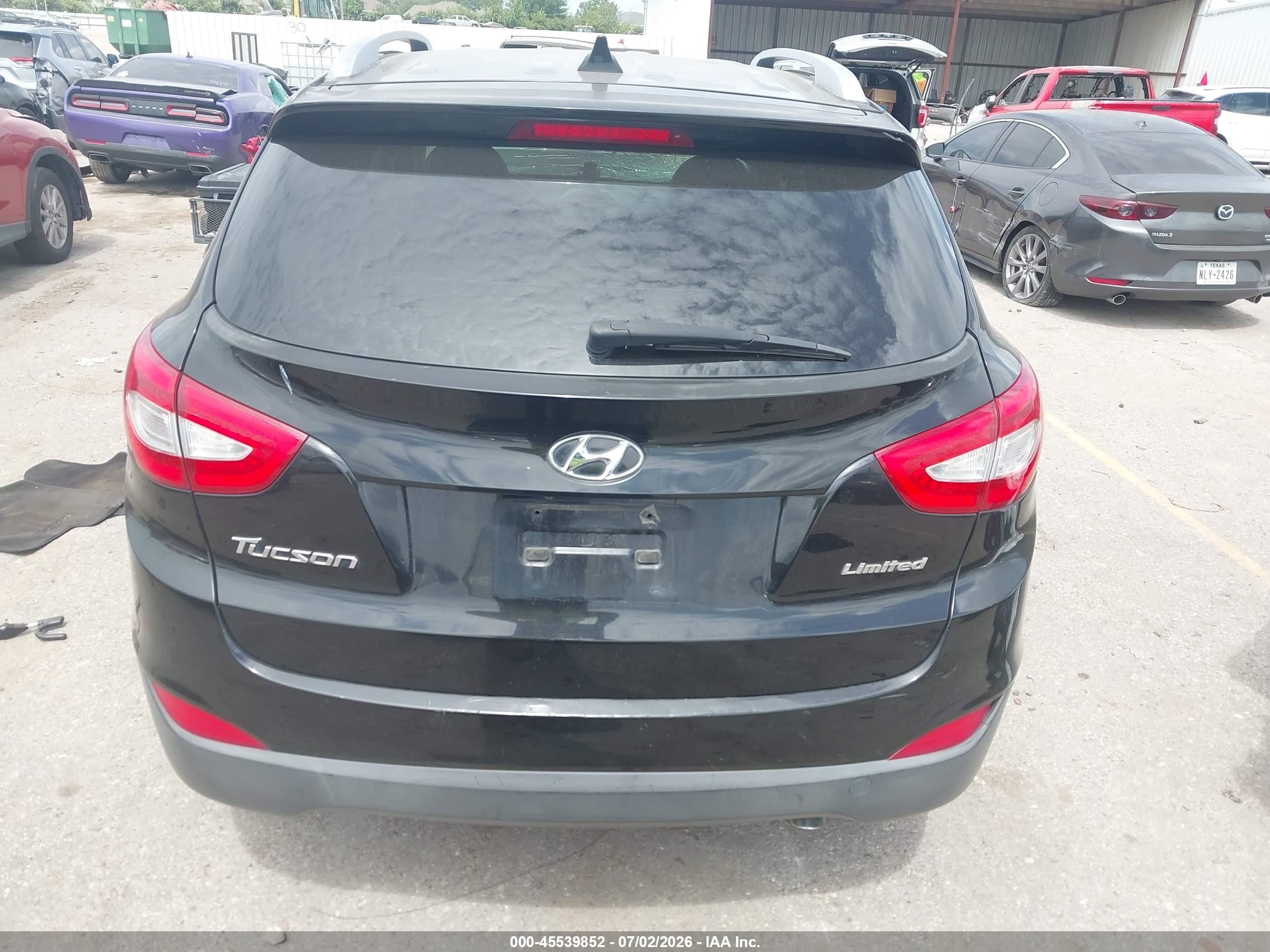 2015 Hyundai Tucson Limited Black vin: KM8JU3AG5FU112179