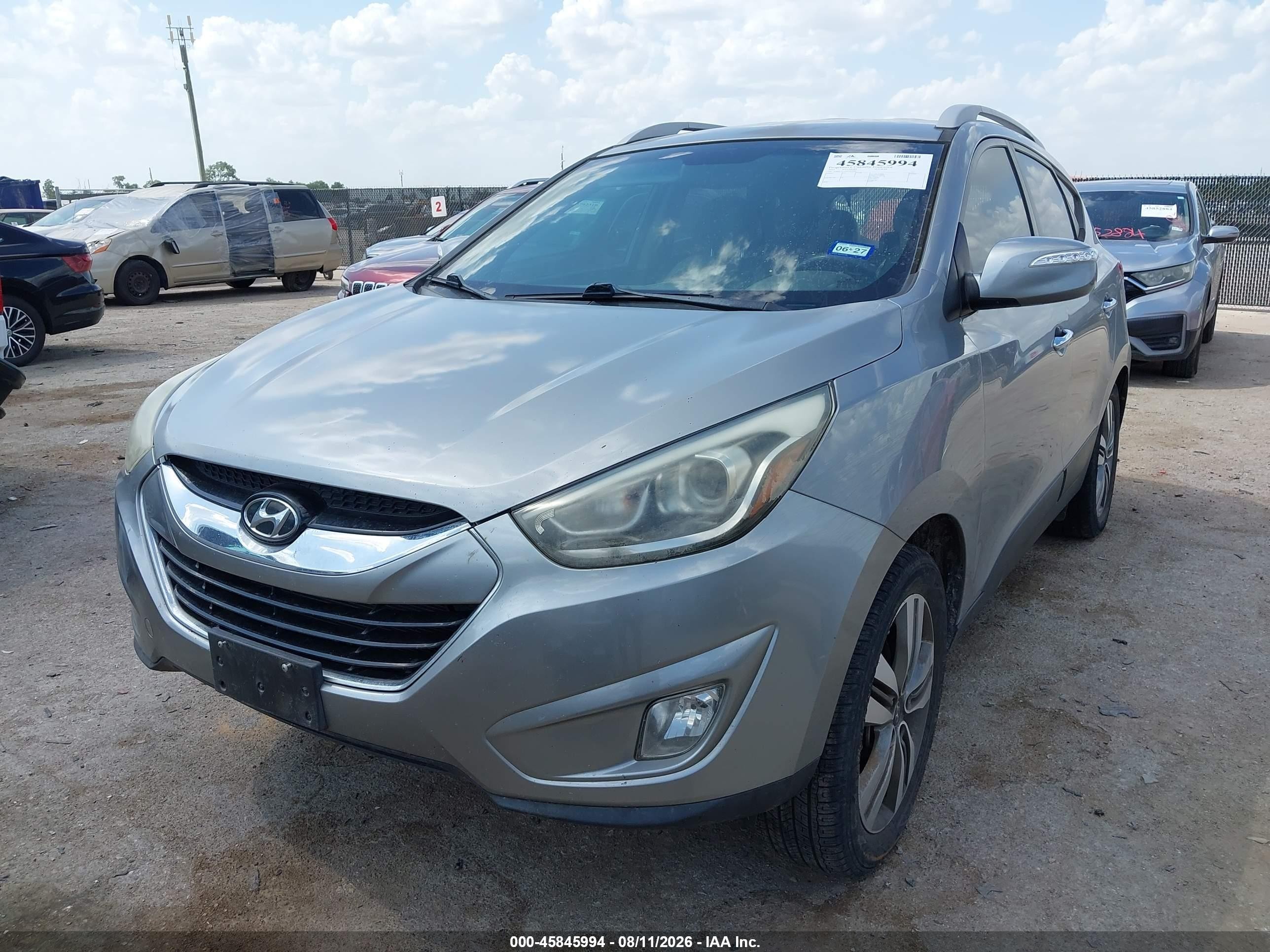 2014 Hyundai Tucson Limited Gray vin: KM8JU3AG6EU852385
