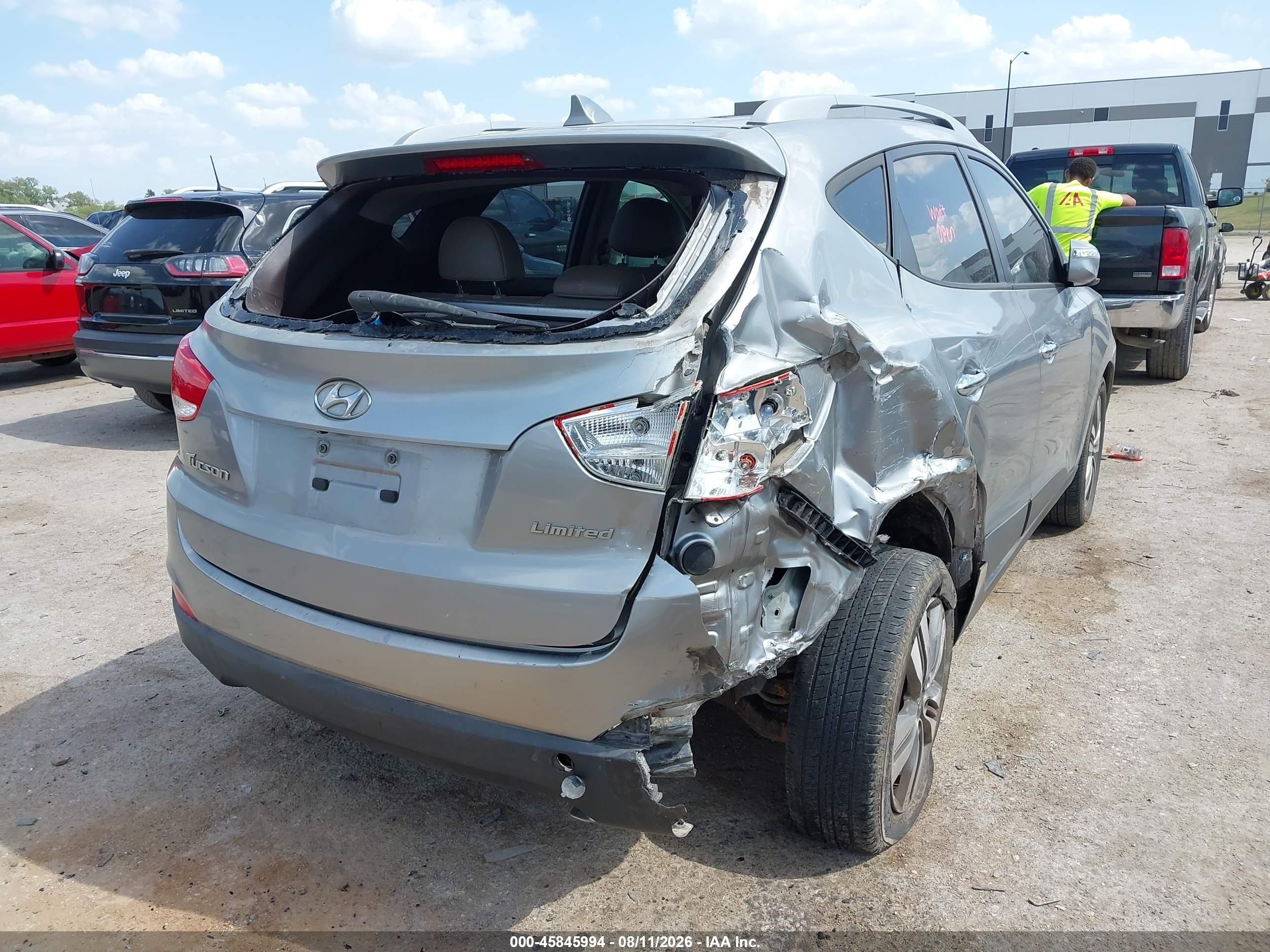 2014 Hyundai Tucson Limited Gray vin: KM8JU3AG6EU852385