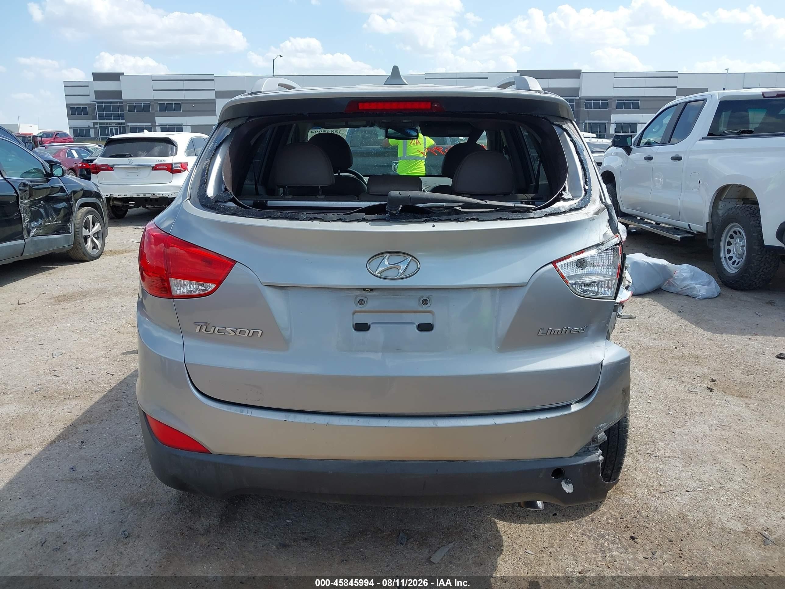 2014 Hyundai Tucson Limited Gray vin: KM8JU3AG6EU852385